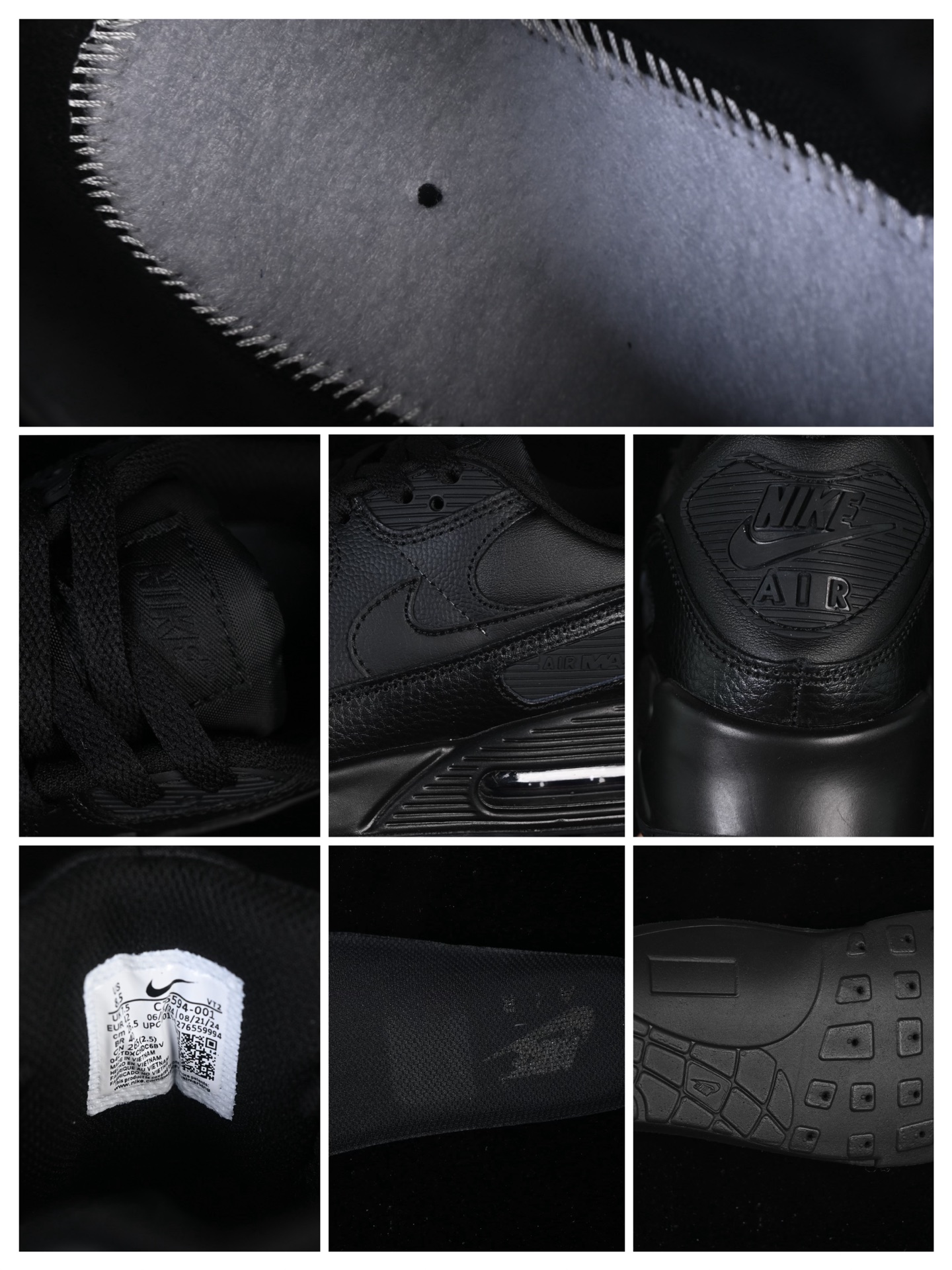 💰300纯原
 Nike Air Max 90 耐克复古气垫跑鞋 CZ5594-001
#原版开发 ZP级用料 多道QC标准品控质检
尺码：39 40 40.5 41 42 42.5 43 44 44.5 45 46 P.D4