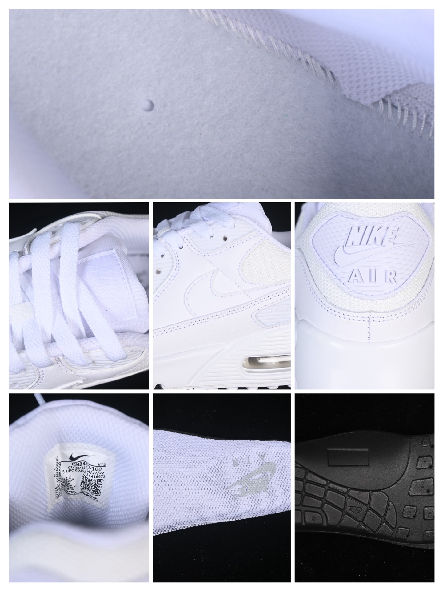 💰300纯原
 Nike Air Max 90 耐克复古气垫跑鞋 CN8490-100
#原版开发 ZP级用料 多道QC标准品控质检
尺码：39 40 40.5 41 42 42.5 43 44 44.5 45 46 P.D4