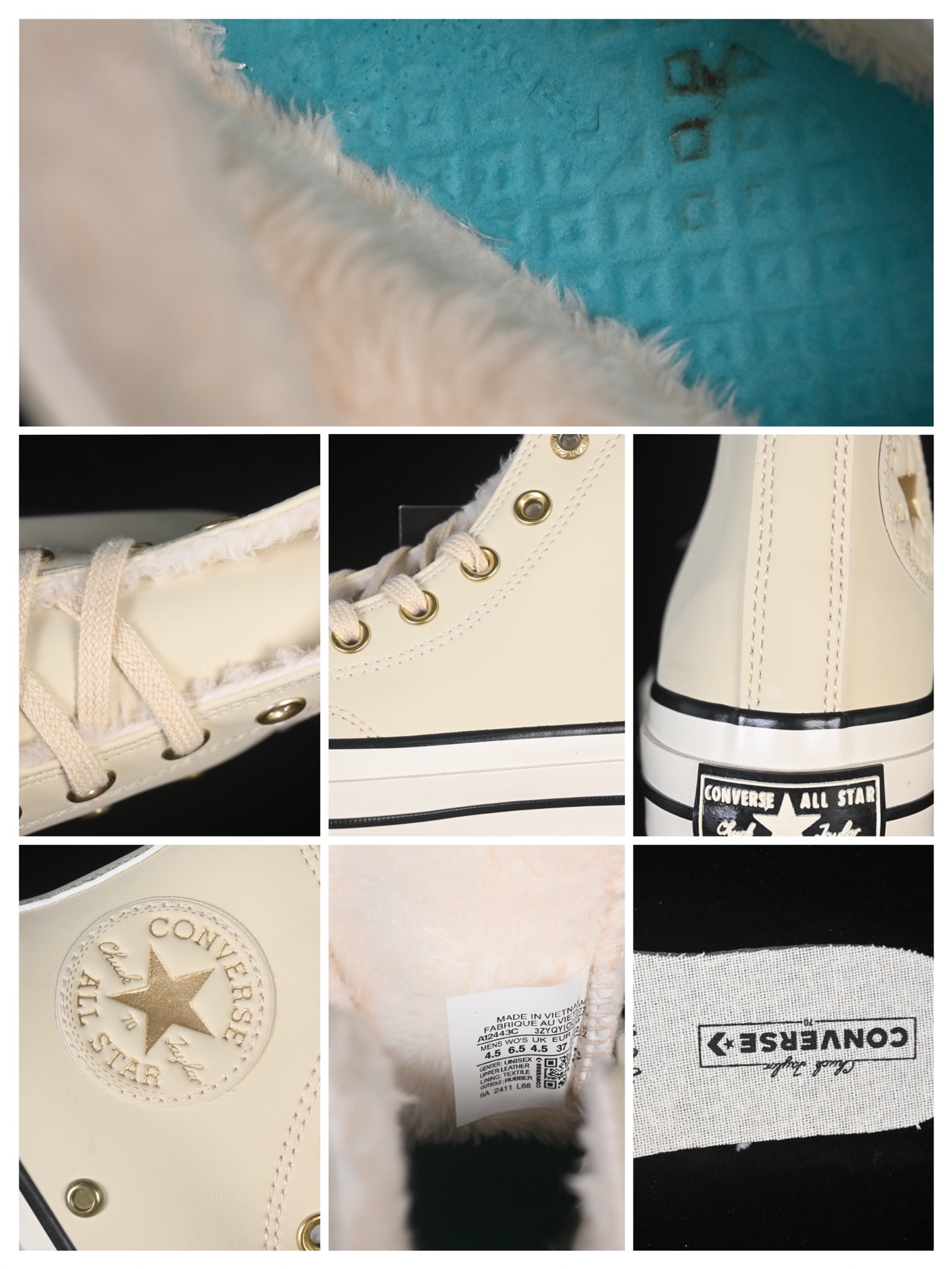💰140纯原
 Converse Chuck 1970s 匡威官方皮面 高帮休闲板鞋 A12443C
尺码：35 36 36.5 37 37.5 38 39 39.5 40 41 41.5 42 42.5 43 44 M.C3