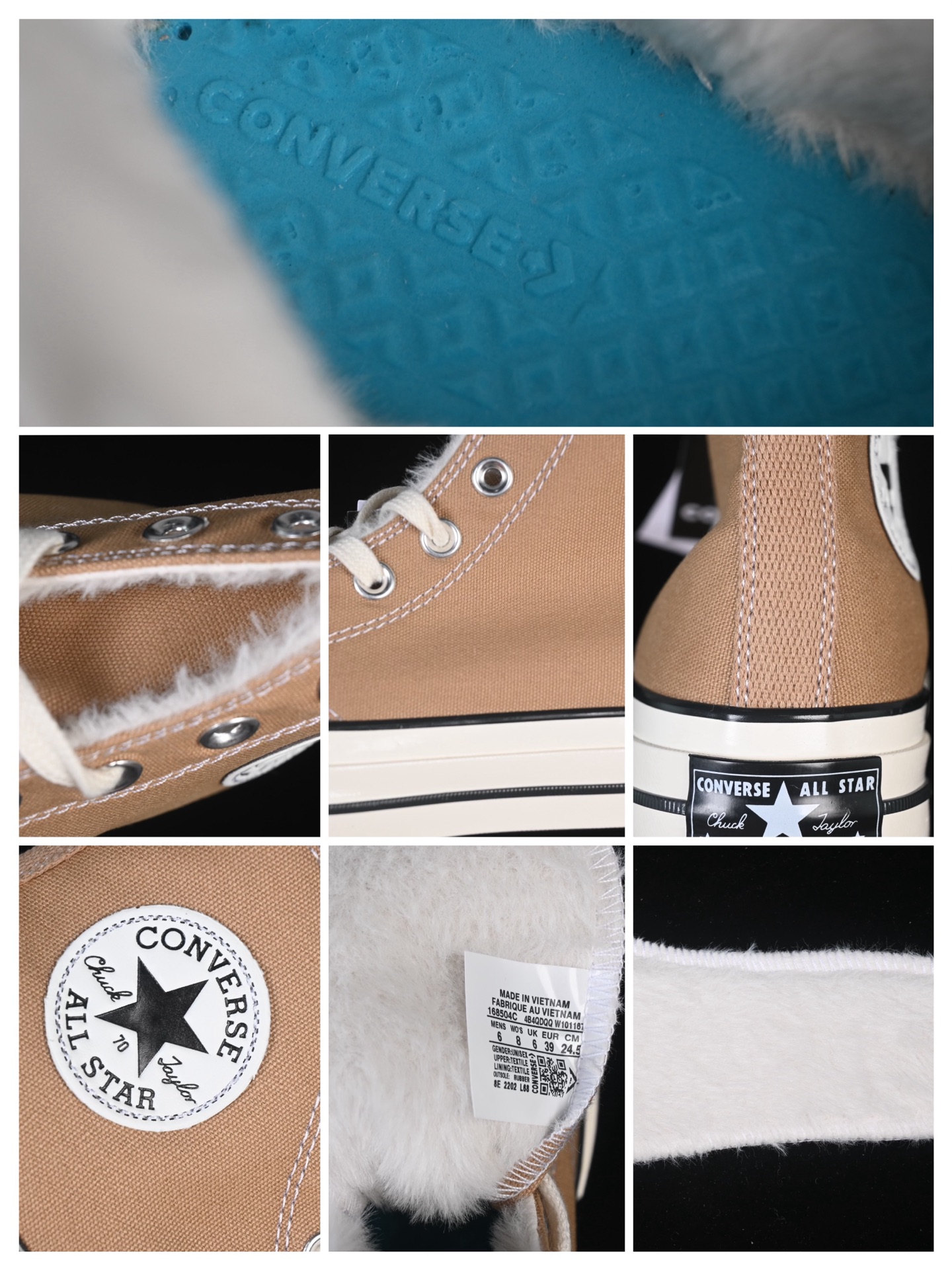 💰140纯原 加绒 Converse 1970s 匡威卡其配色高帮休闲板鞋 168504C
尺码：35 36 36.5 37 37.5 38 39 39.5 40 41 41.5 42 42.5 43 44 M.C3