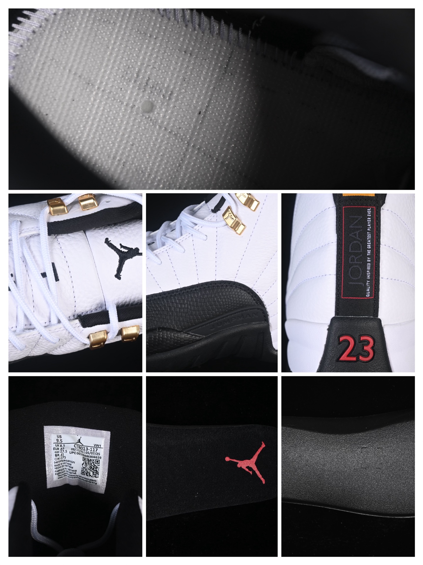 💰520外贸版 Air Jordan 12 Retro "Taxi" AJ12 乔12元年复刻 金扣 CT8013-117
#大厂出品 原楦原纸板 客供原厂材料开发 极致一眼正品既视感 细节如图所示
尺码：40 40.5 41 42 42.5 43 44 44.5 45 45.5 46 47.5 48.5 P.F6