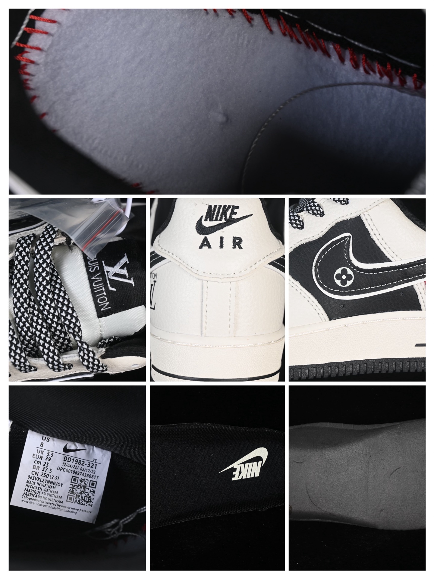 💰280纯原
Nike Air Force 1'07 Low LV联名 米黑印花 空军一号低帮休闲板鞋 DD1982-321
#原楦头原纸板 原装鞋盒 定制五金配件 内置全掌气垫 原厂鞋底 
尺码：36 36.5 37.5 38 38.5 39 40 40.5 41 42 42.5 43 44 44.5 45 9.D4