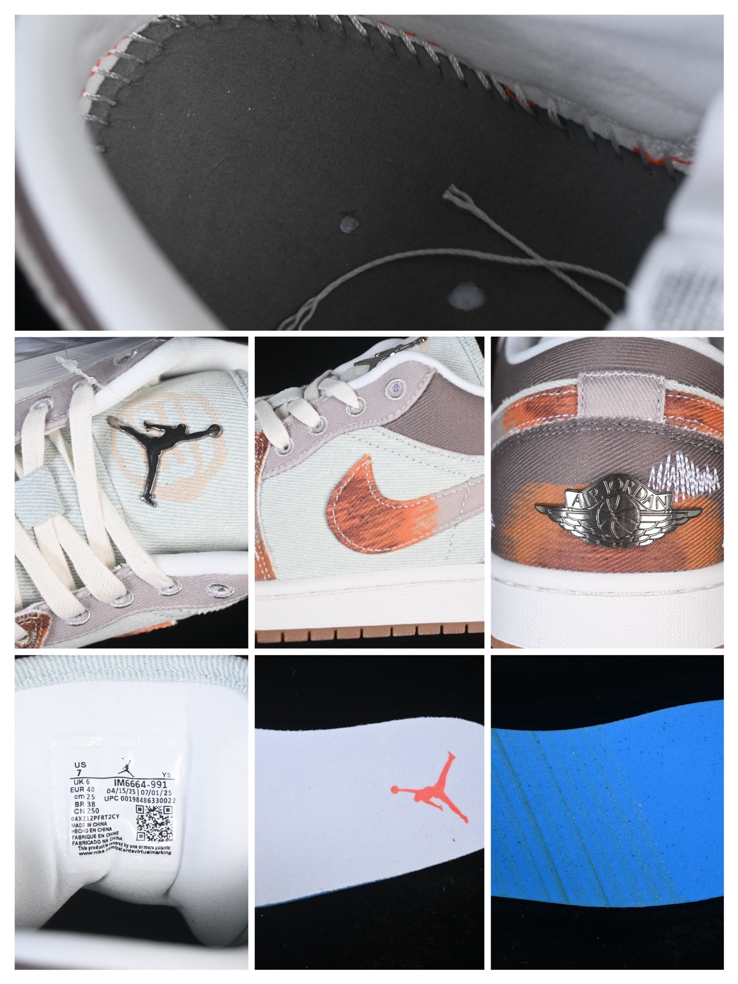 💰200公司级💰240纯原
Air Jordan 1 Low SE "Multi-Color Distressed" AJ1 乔1做旧复古喷墨 低帮文化休闲板鞋 IM6664-991
#采用毛边帆布面板与做旧细节，营造出自然磨损的复古质感。棕、橙、灰等大地色调的覆面与泼墨般的斑驳印记形成鲜明对比，赋予球鞋粗犷的街头风格。
尺码：36 36.5 37.5 38 38.5 39 40 40.5 41 42 42.5 43 44 44.5 45 46 99C3