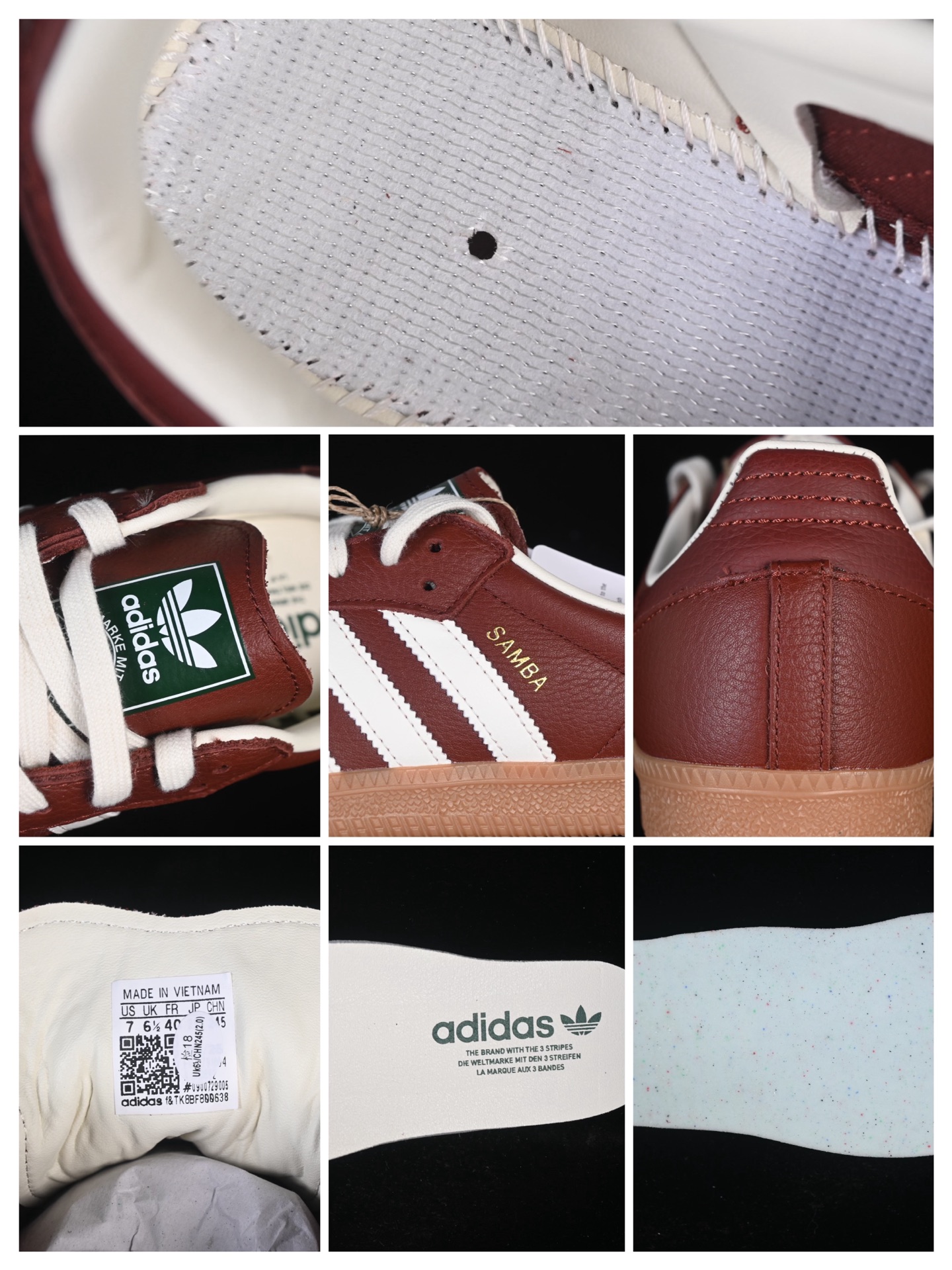 Adidas Samba OG JR0892 阿迪三叶草休闲板鞋#原厂原数据版型 皮料切割干净无任何毛边