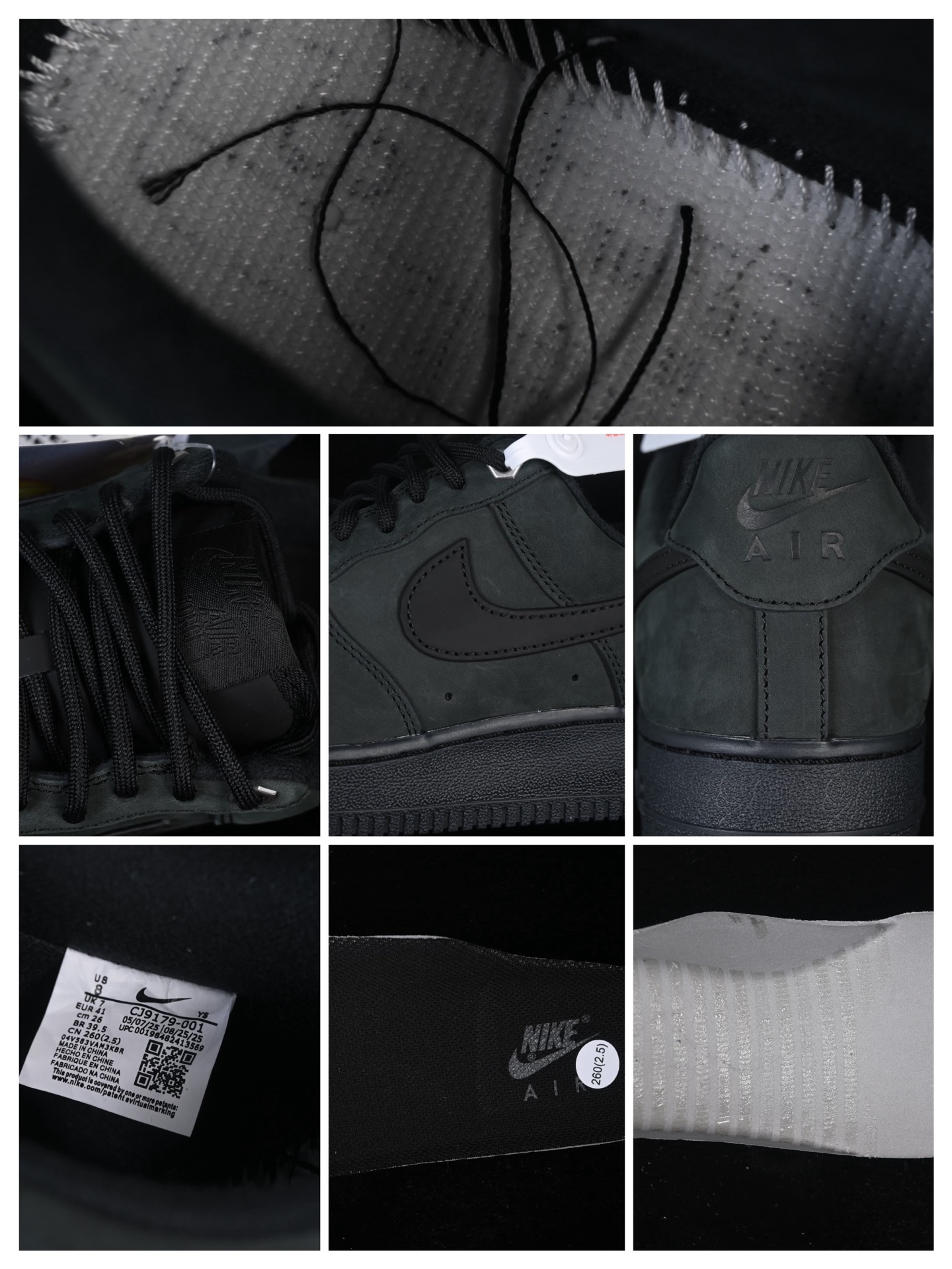 💰280纯原
Nike Air Force 1'07 Low 麂皮 空军一号低帮休闲板鞋 CJ9179-001
#原楦头原纸板 原装鞋盒 内置全掌气垫 原厂鞋底
尺码：36 36.5 37.5 38 38.5 39 40 40.5 41 42 42.5 43 44 44.5 45 K.D4