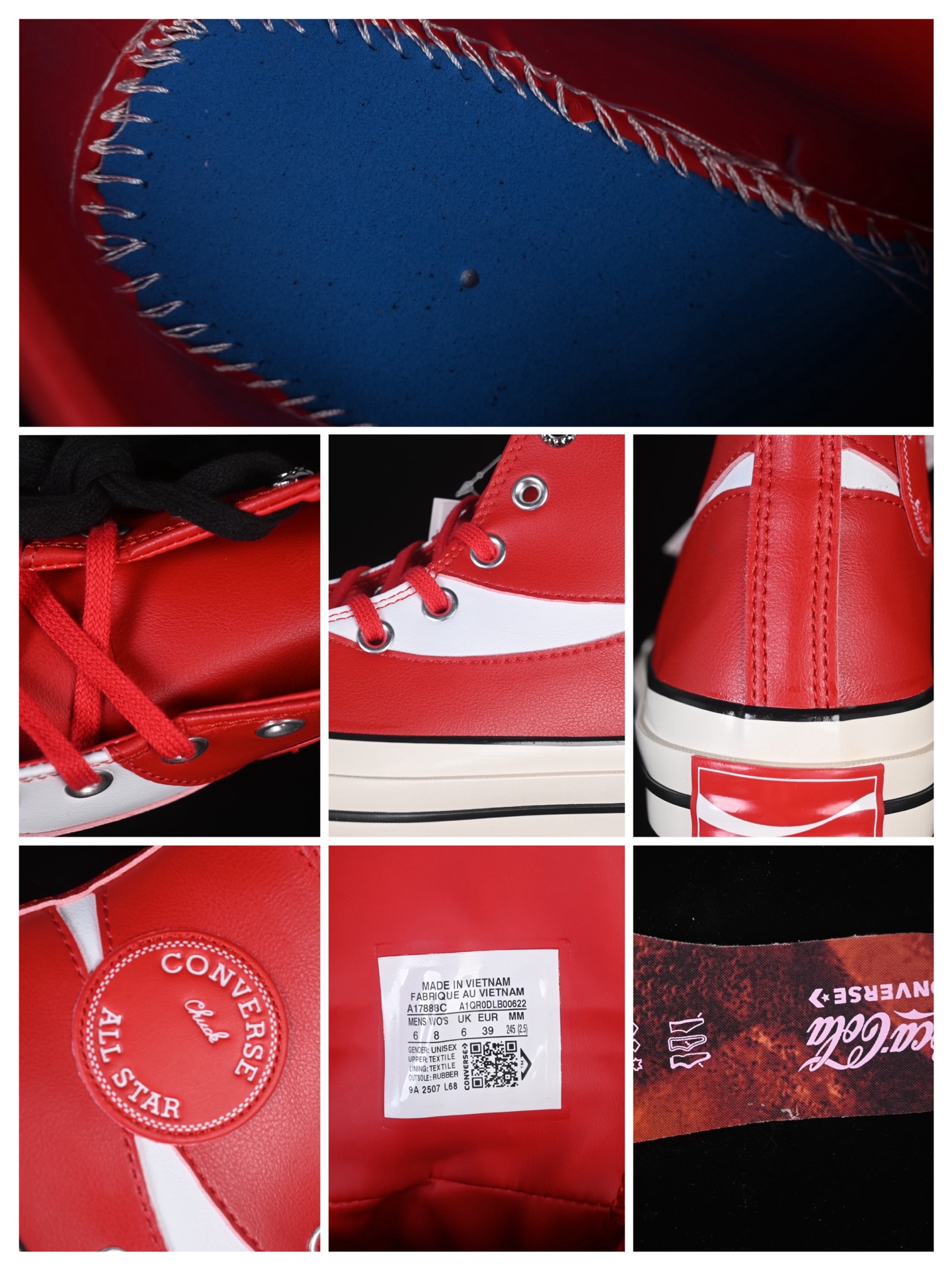 💰140纯原
 Coca-Cola x Converse Chuck 70 可口可乐 复古个性 高帮休闲板鞋 A17888C
尺码：35 36 36.5 37 37.5 38 39 39.5 40 41 41.5 42 42.5 43 44 M.C3