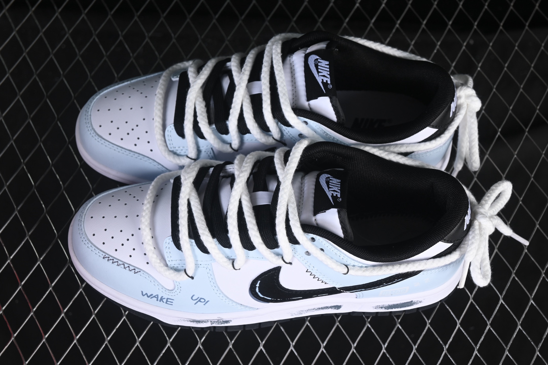 Nike SB Dunk Low 绑带 周年高端定制 低帮休闲板鞋 DD1391-100#定制鞋盒 大厂