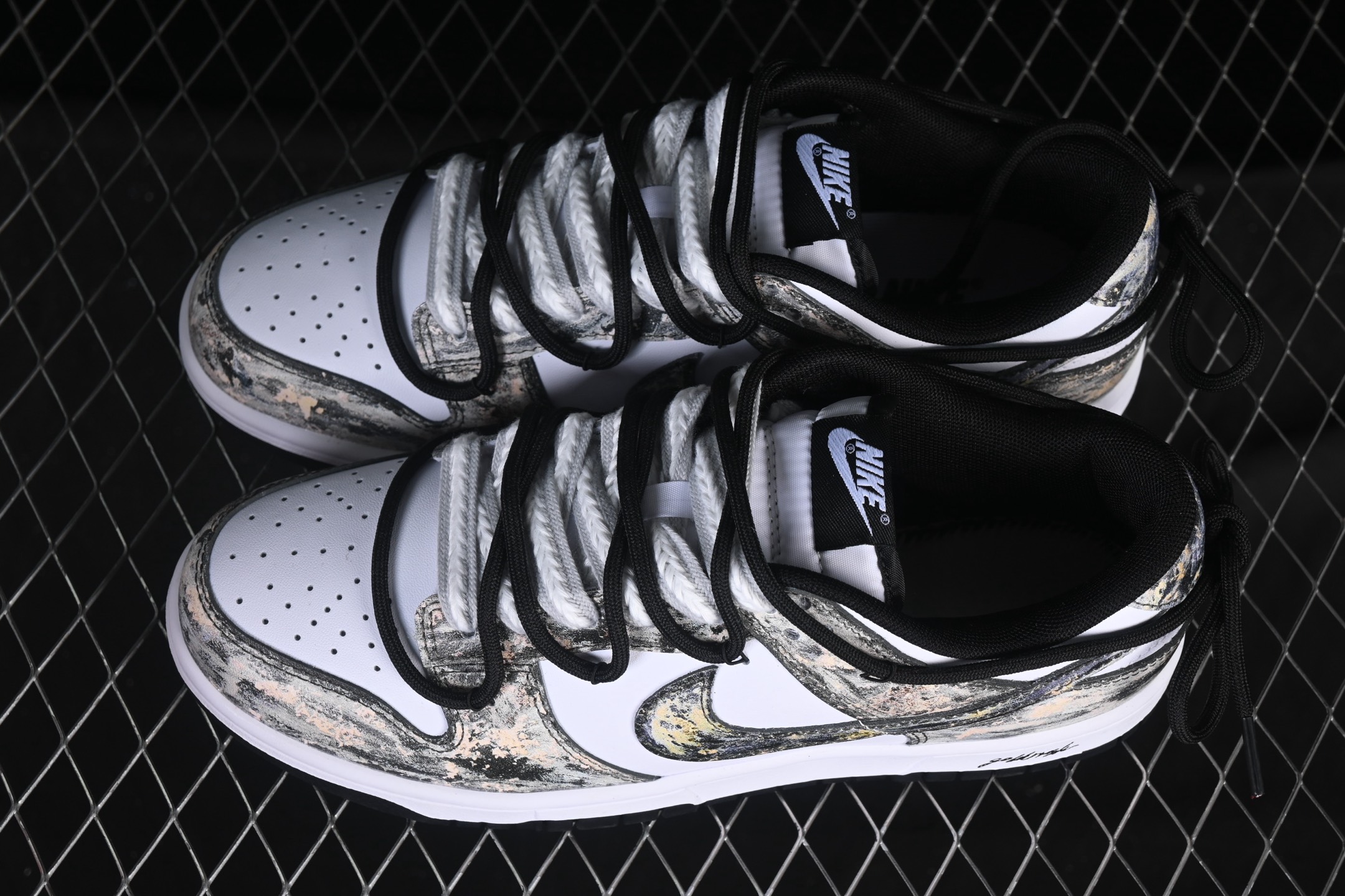 Nike SB Dunk Low 绑带 周年高端定制 低帮休闲板鞋 HF5441-100#定制鞋盒 大厂