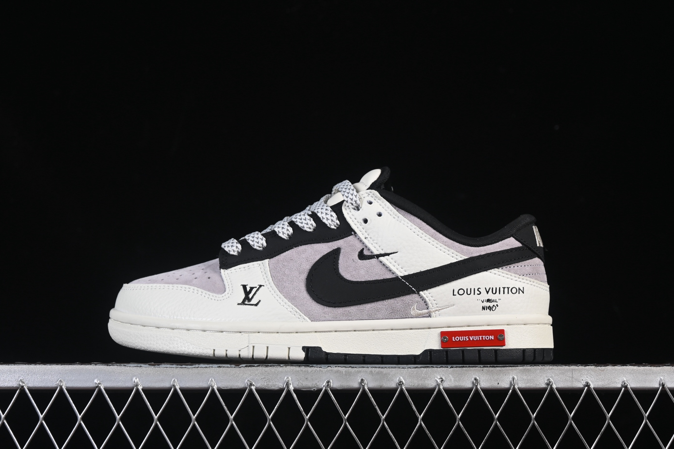 Nike SB Dunk Low LV联名 白灰黑 高端定制 低帮休闲板鞋 YF9511-904#定制鞋