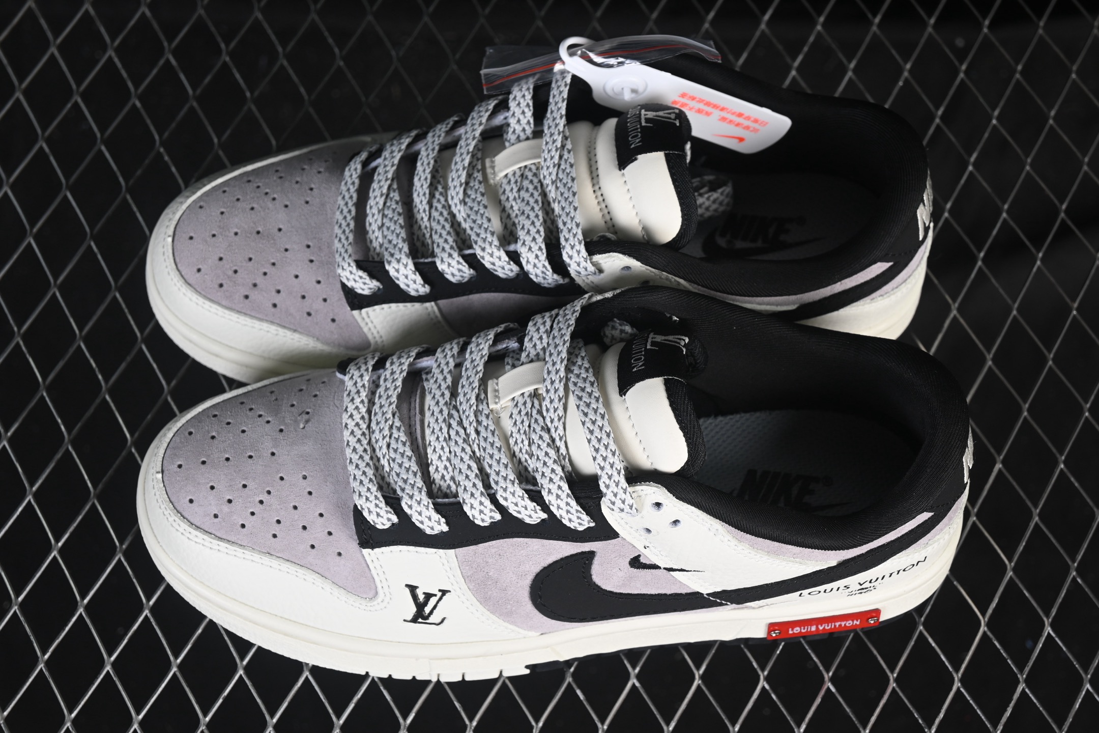 Nike SB Dunk Low LV联名 白灰黑 高端定制 低帮休闲板鞋 YF9511-904#定制鞋