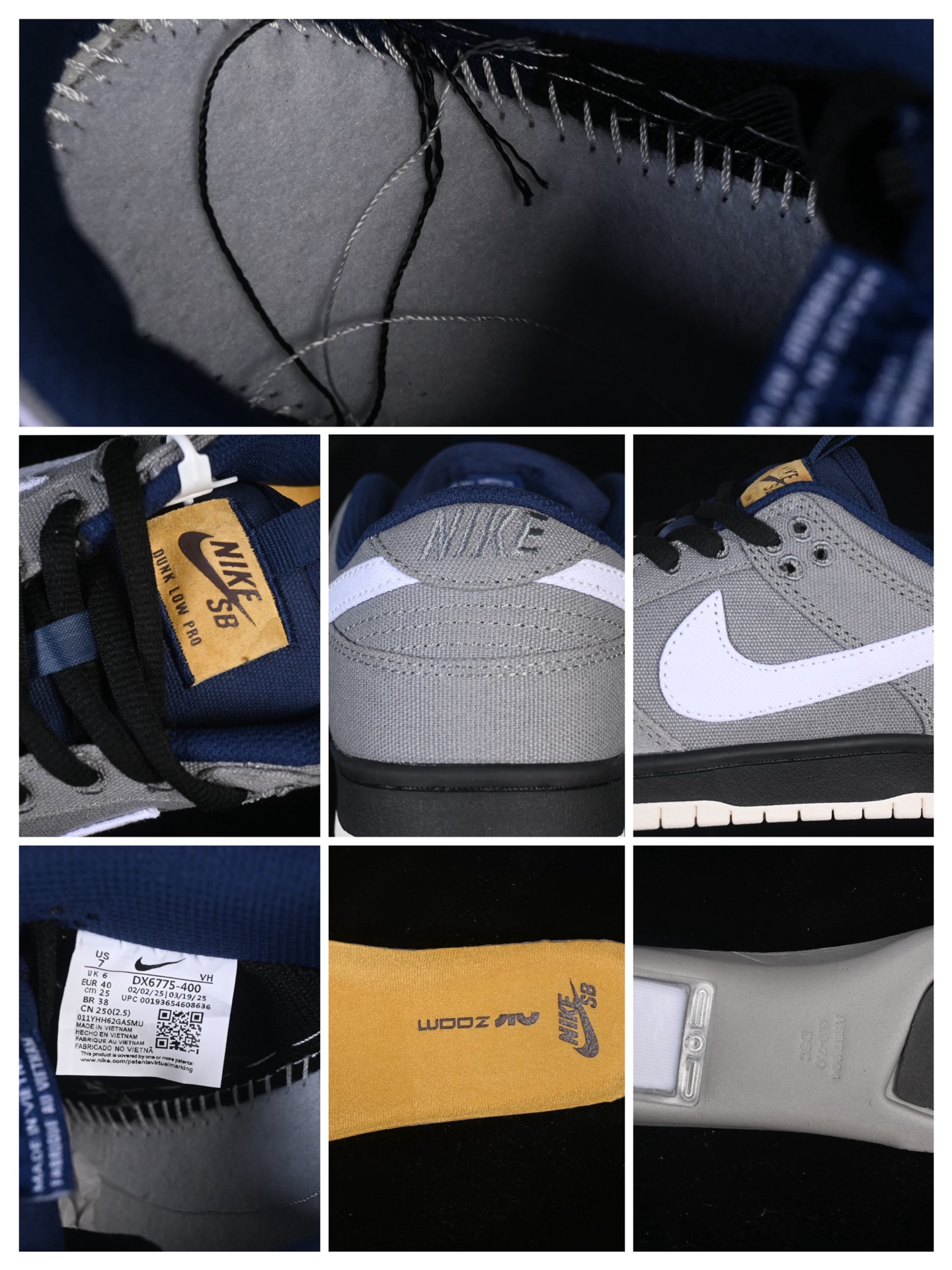 Nike SB Dunk Low 帆布拼接 SB低帮休闲板鞋 DX6775-400#大厂纯原品质出货 清