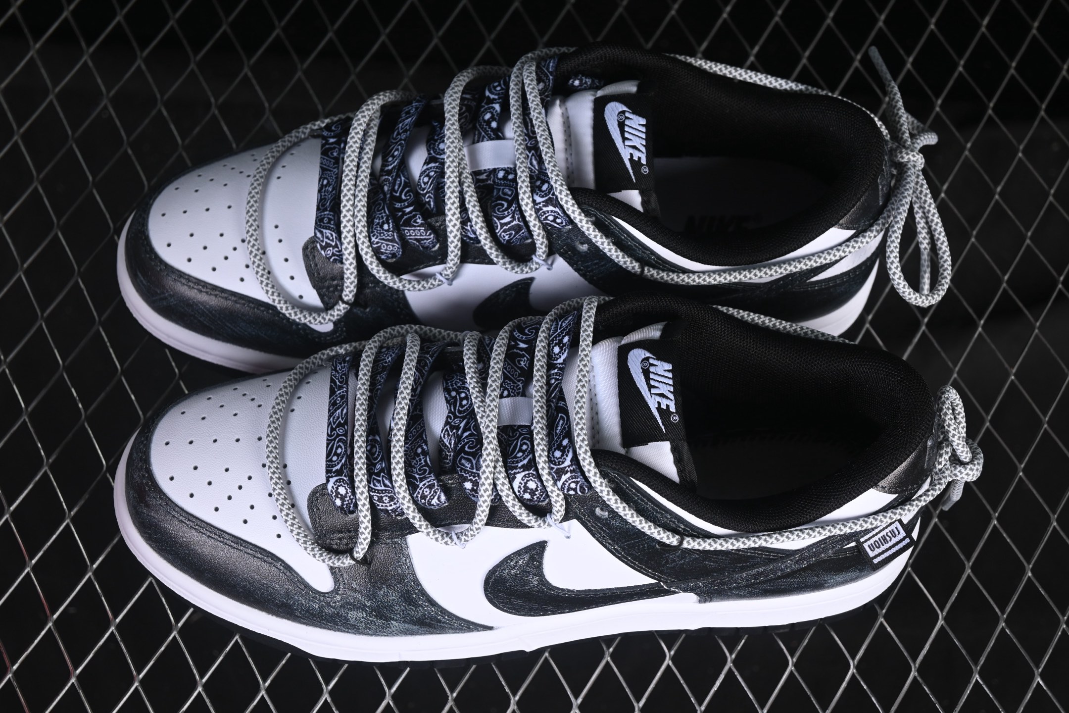 Nike SB Dunk Low 绑带 周年高端定制 低帮休闲板鞋 HF5441-100#定制鞋盒 大厂