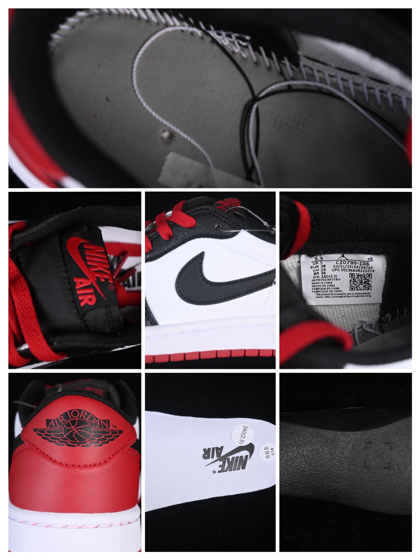 💰200公司级💰240纯原
 Air Jordan 1 Low OG "Black Toe" AJ1 乔1黑脚趾 低帮文化休闲板鞋 CZ0790-106
尺码：35.5 36 36.5 37.5 38 38.5 39 40 40.5 41 42 42.5 43 44 44.5 45 46 47.5 M.D4