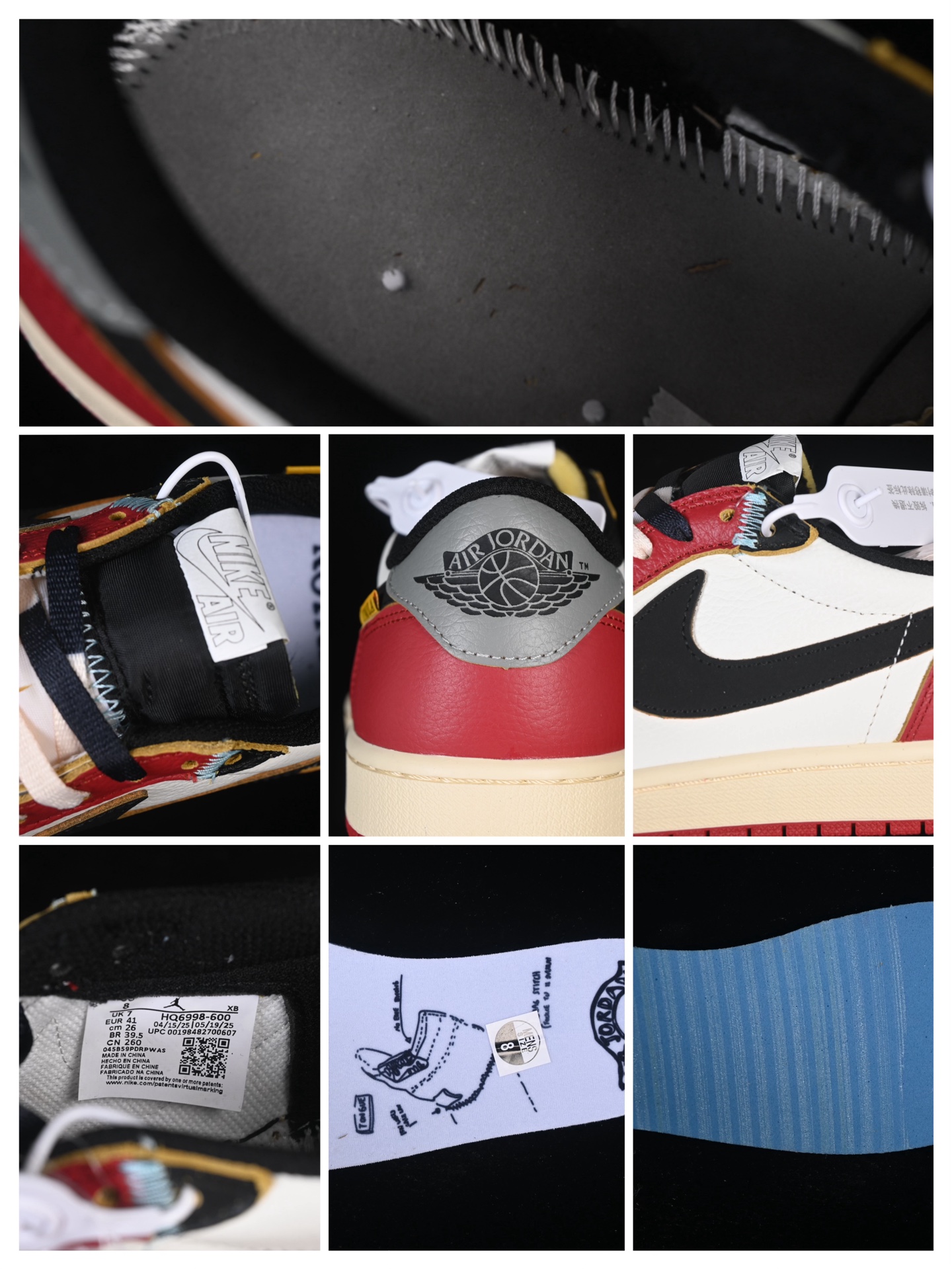 💰300纯原
Air Jordan 1 Low AJ1 乔1 UN白红 低帮文化休闲板鞋 HQ6998-600
尺码：36 36.5 37.5 38 38.5 39 40 40.5 41 42 42.5 43 44 44.5 45 46 47.5 WMD4