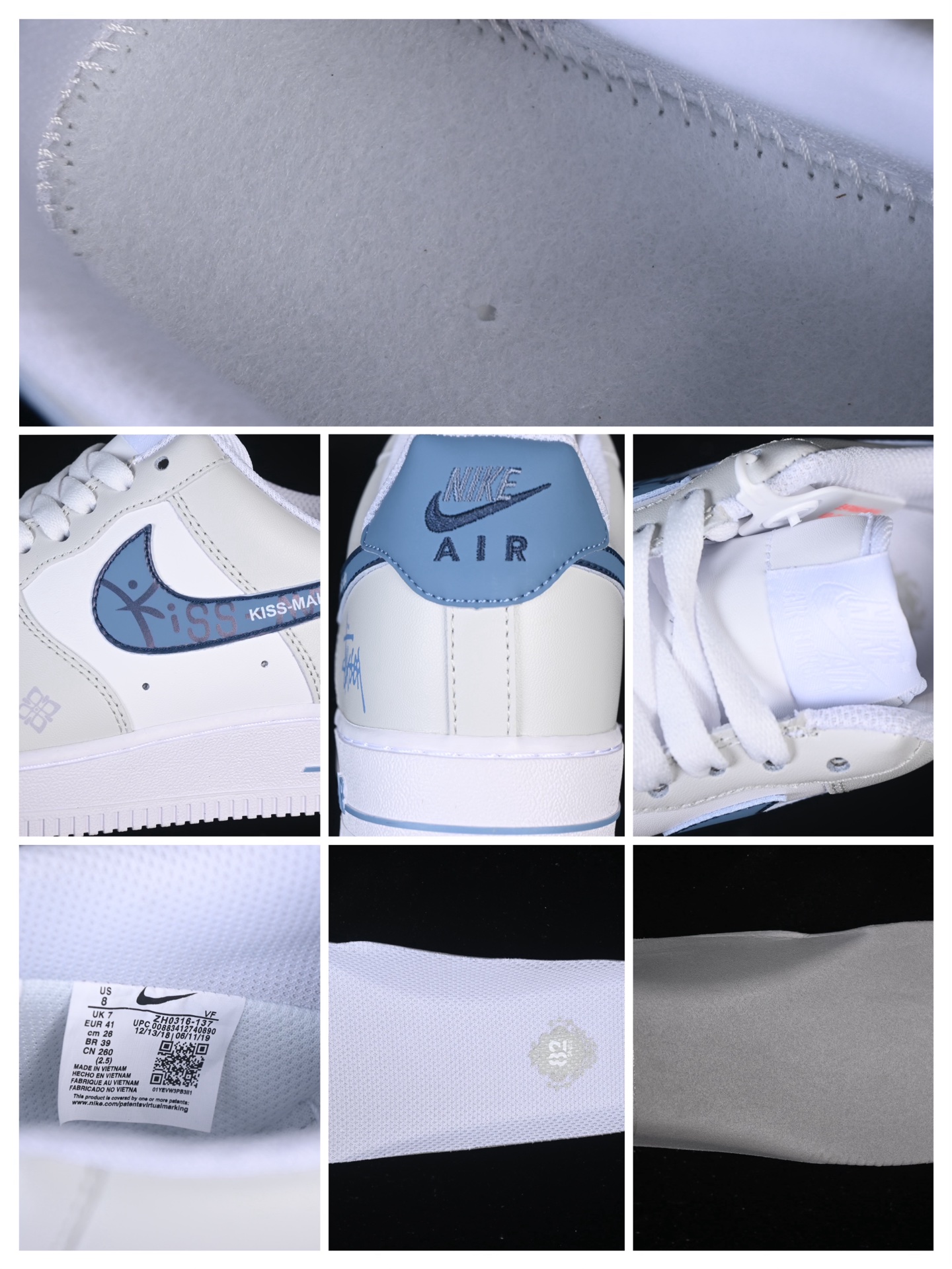 💰300纯原
 Nike Air Force 1'07 Low 二次元主题 斯图西联名 空军一号低帮休闲板鞋 ZH0316-137
#原楦头原纸板 原装鞋盒 定制五金配件 内置全掌气垫 原厂鞋底 
尺码：36 36.5 37.5 38 38.5 39 40 40.5 41 42 42.5 43 44 44.5 45 9.D4