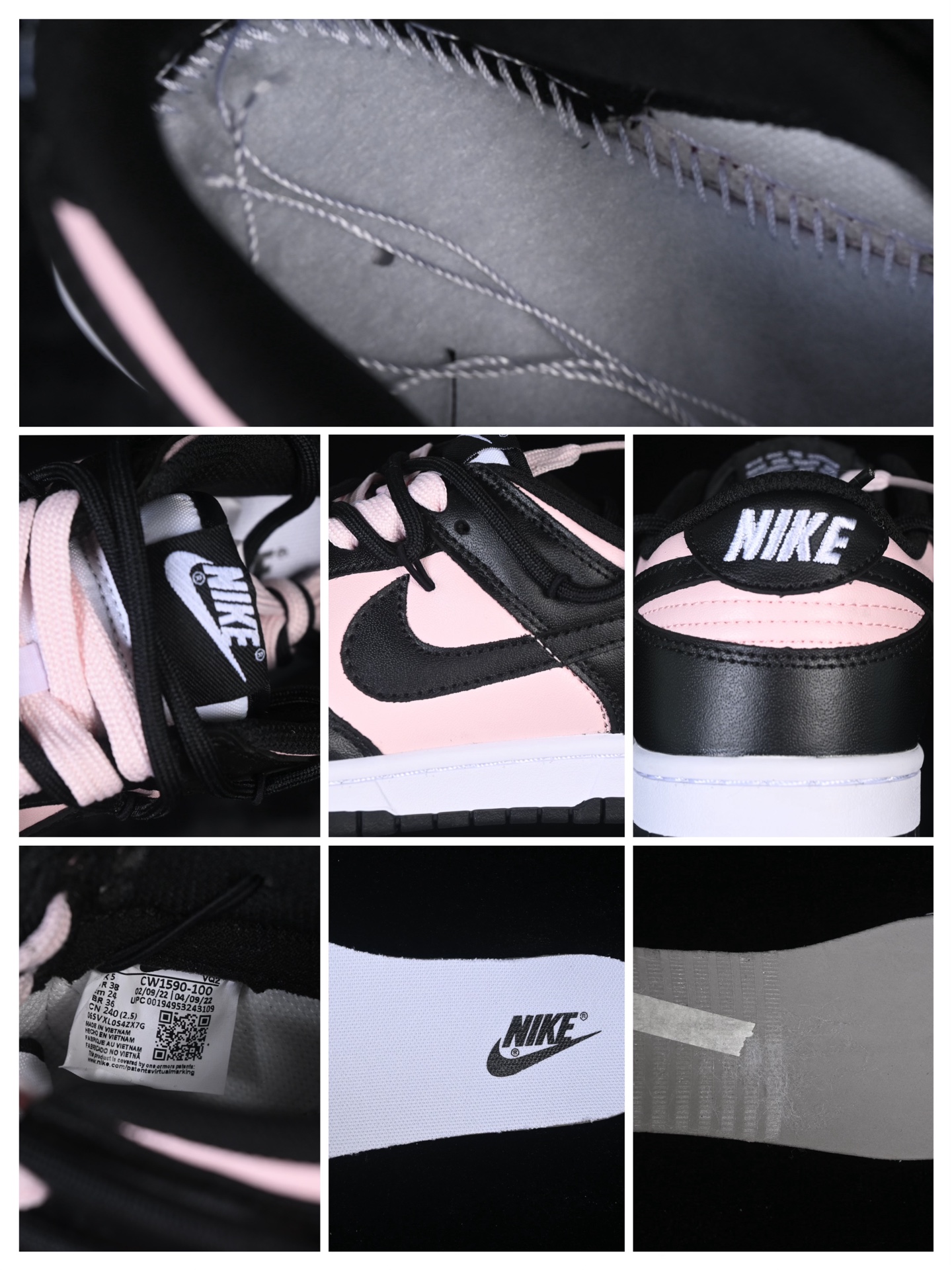 💰260公司级💰360纯原
 Nike SB Dunk Low 黑粉 绑带 低帮休闲板鞋 CW1590-100
尺码：35.5 36 36.5 37.5 38 38.5 39 40 40.5 41 AJD4