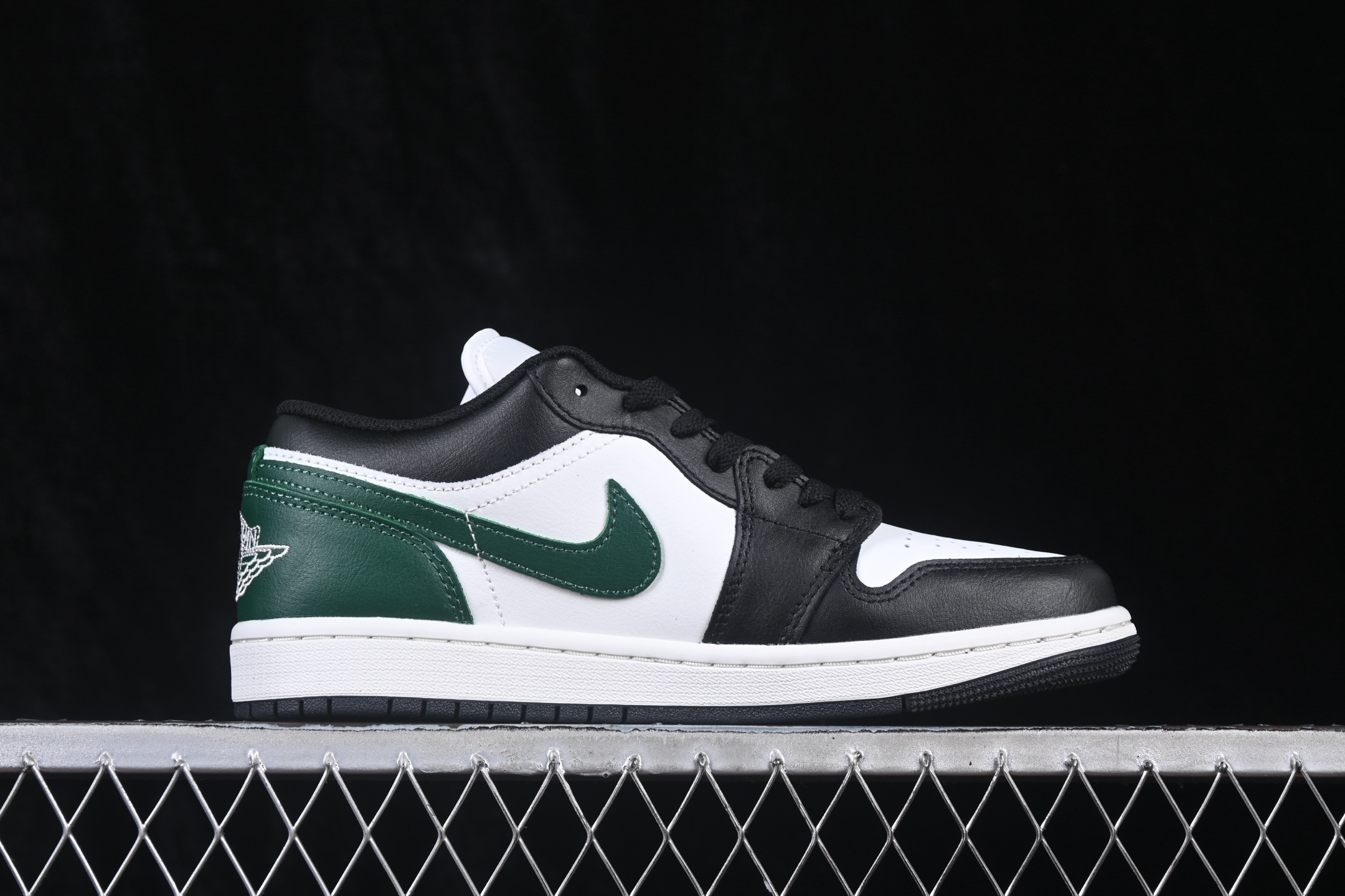 G版纯原 Air Jordan 1 Low AJ1 乔1黑白绿 低帮复古文化篮球鞋 -047 #市售最高品质 原鞋开发 