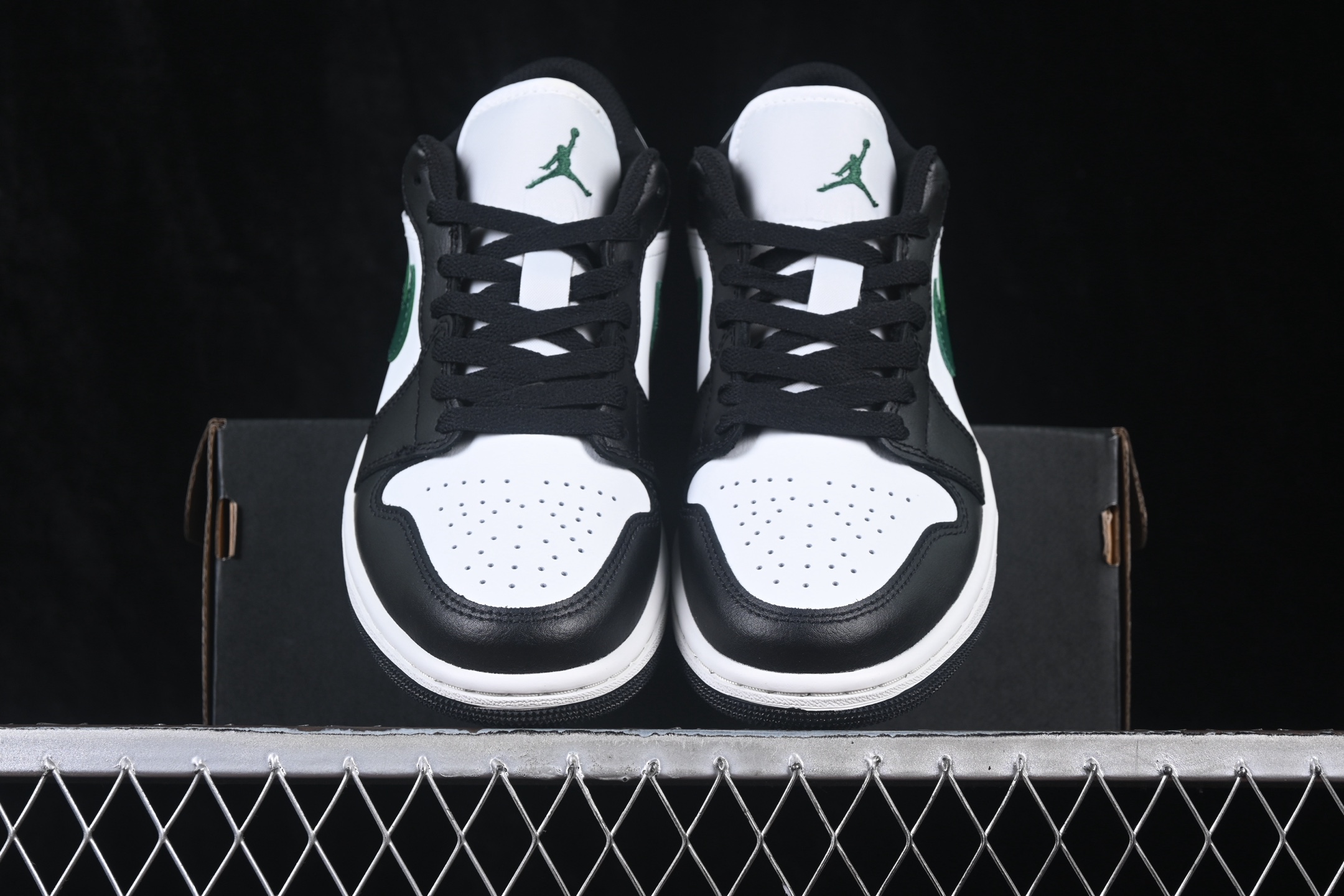 G版纯原 Air Jordan 1 Low AJ1 乔1黑白绿 低帮复古文化篮球鞋 -047 #市售最高品质 原鞋开发 