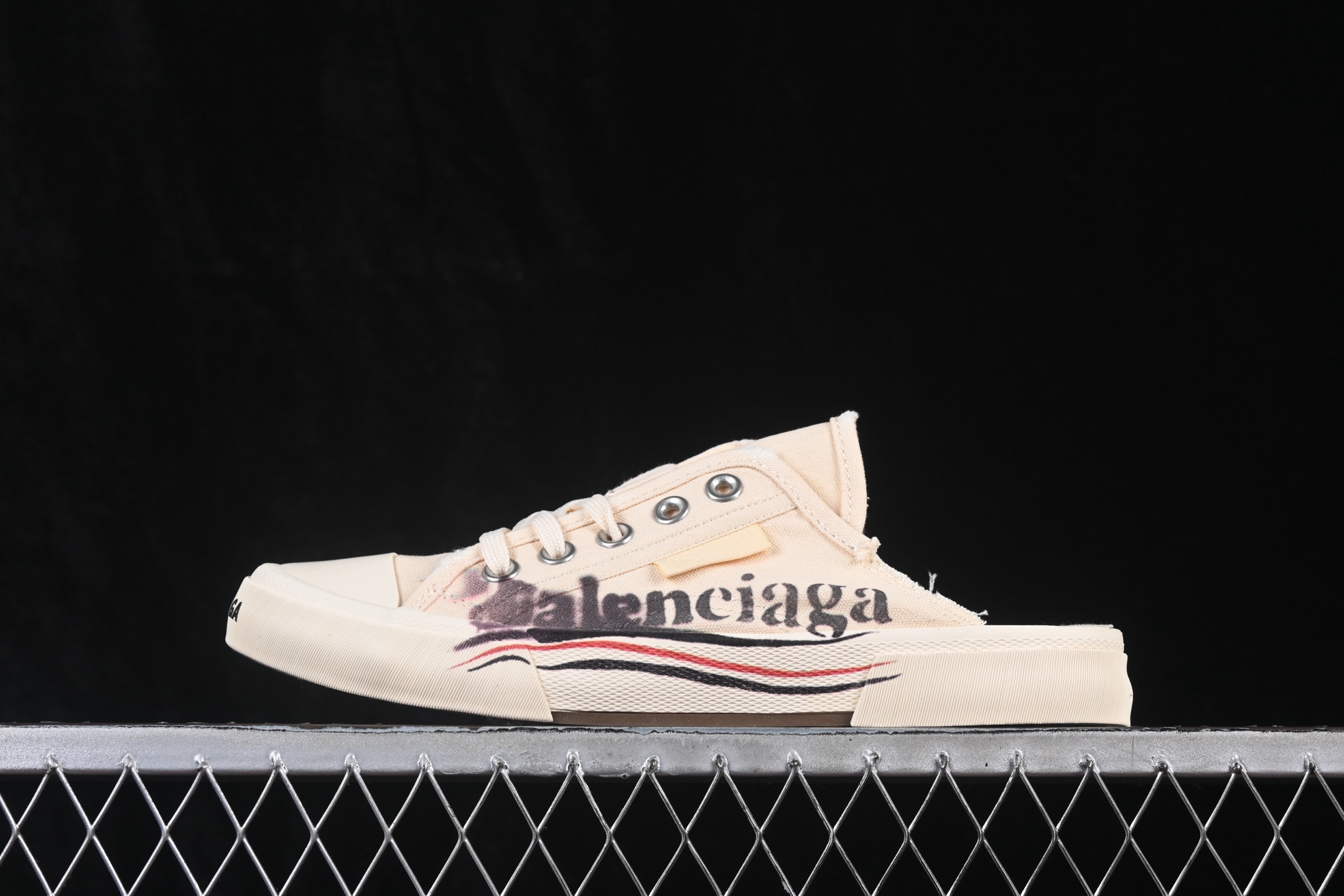 OK版 Balenciaga Paris Low 巴黎世家磨损做旧低帮系带时尚拖鞋 W3PS19016 尺码：35 36