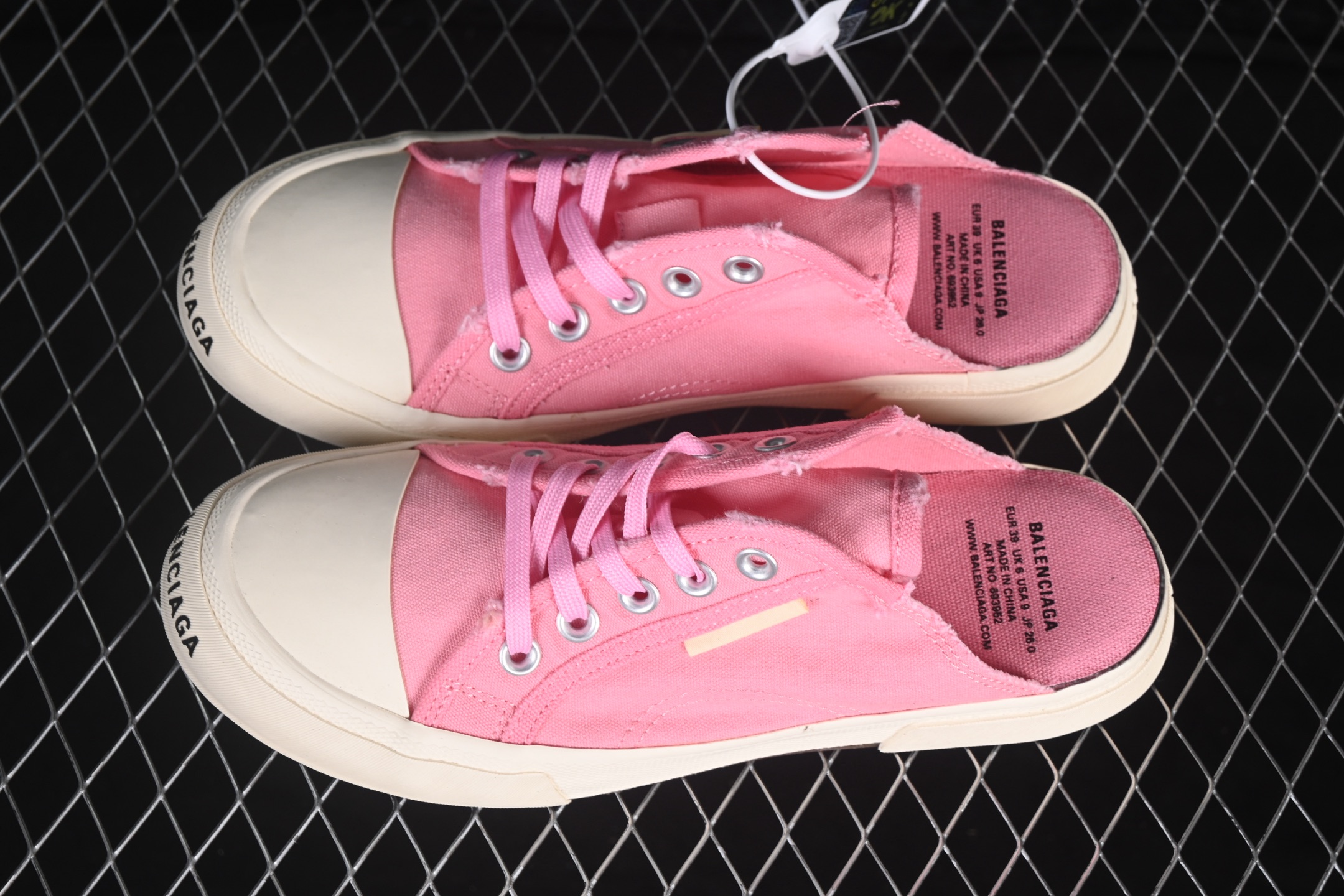 OK版 Balenciaga Paris Low 巴黎世家磨损做旧低帮系带时尚半拖 W3RC35590 尺码：35 36