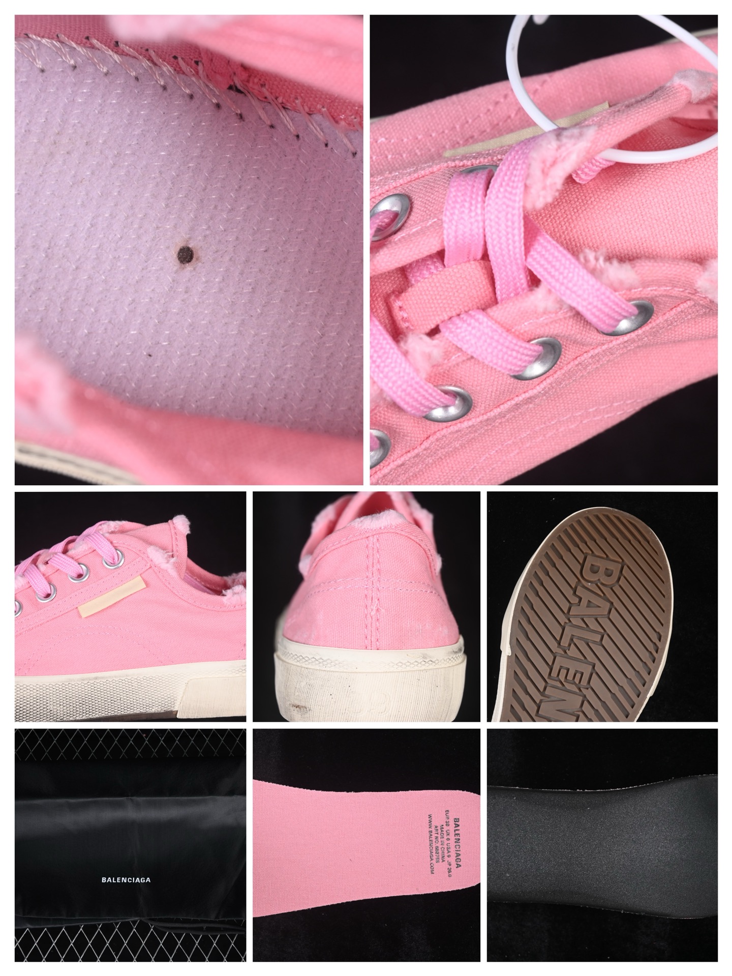 OK版 Balenciaga Paris Low 巴黎世家磨损做旧低帮系带时尚板鞋 W3RC35591 尺码：35 36