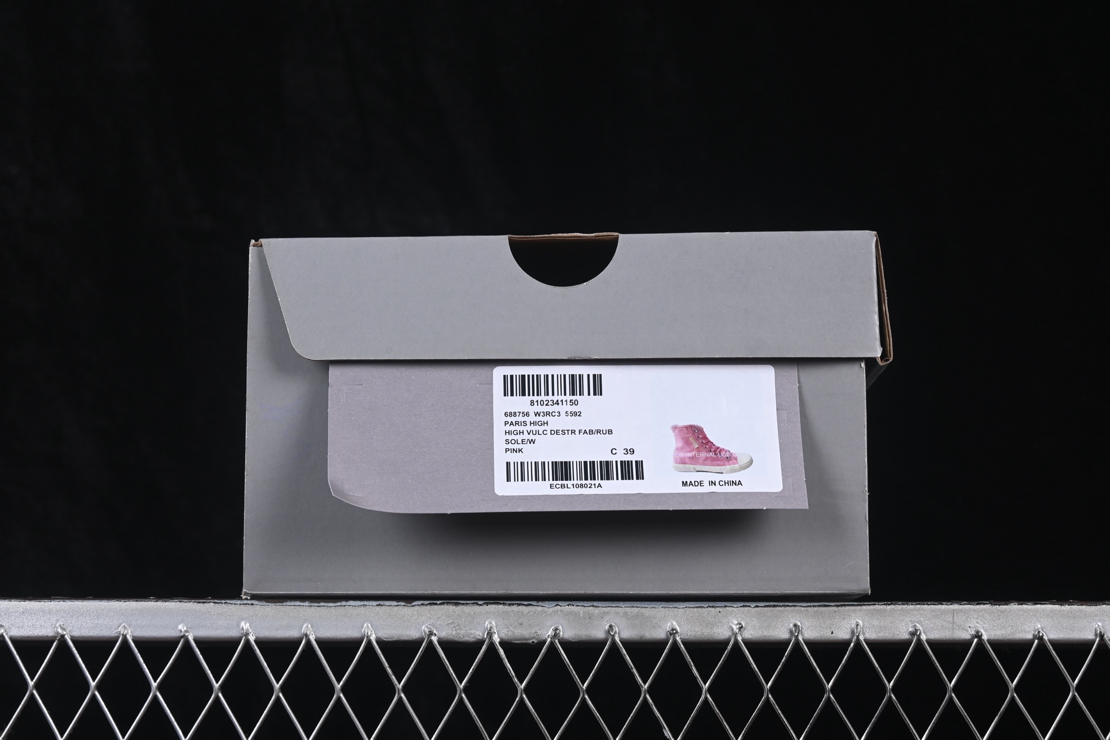 OK版 Balenciaga Paris Hi 巴黎世家磨损做旧高帮系带时尚板鞋 W3RC35592 尺码：35 36 