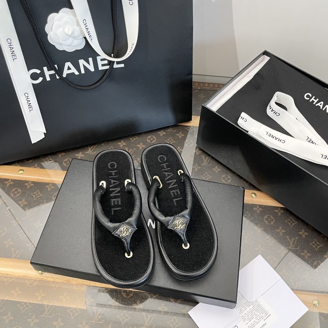 CHANEL lente/zomer platte slippers - topkwaliteit