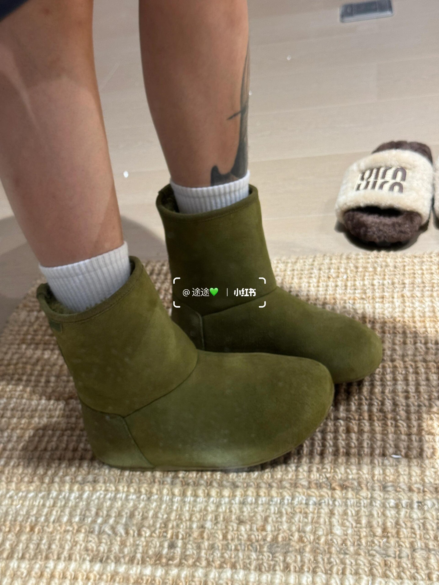 NO:647015,Avocado green is super fresh, light and warm ~ who can refuse, boots, snow boots, boots19860909牛油果绿色超清新 轻盈又保暖～谁能拒绝,靴子雪地靴,boots,Women's Shoes