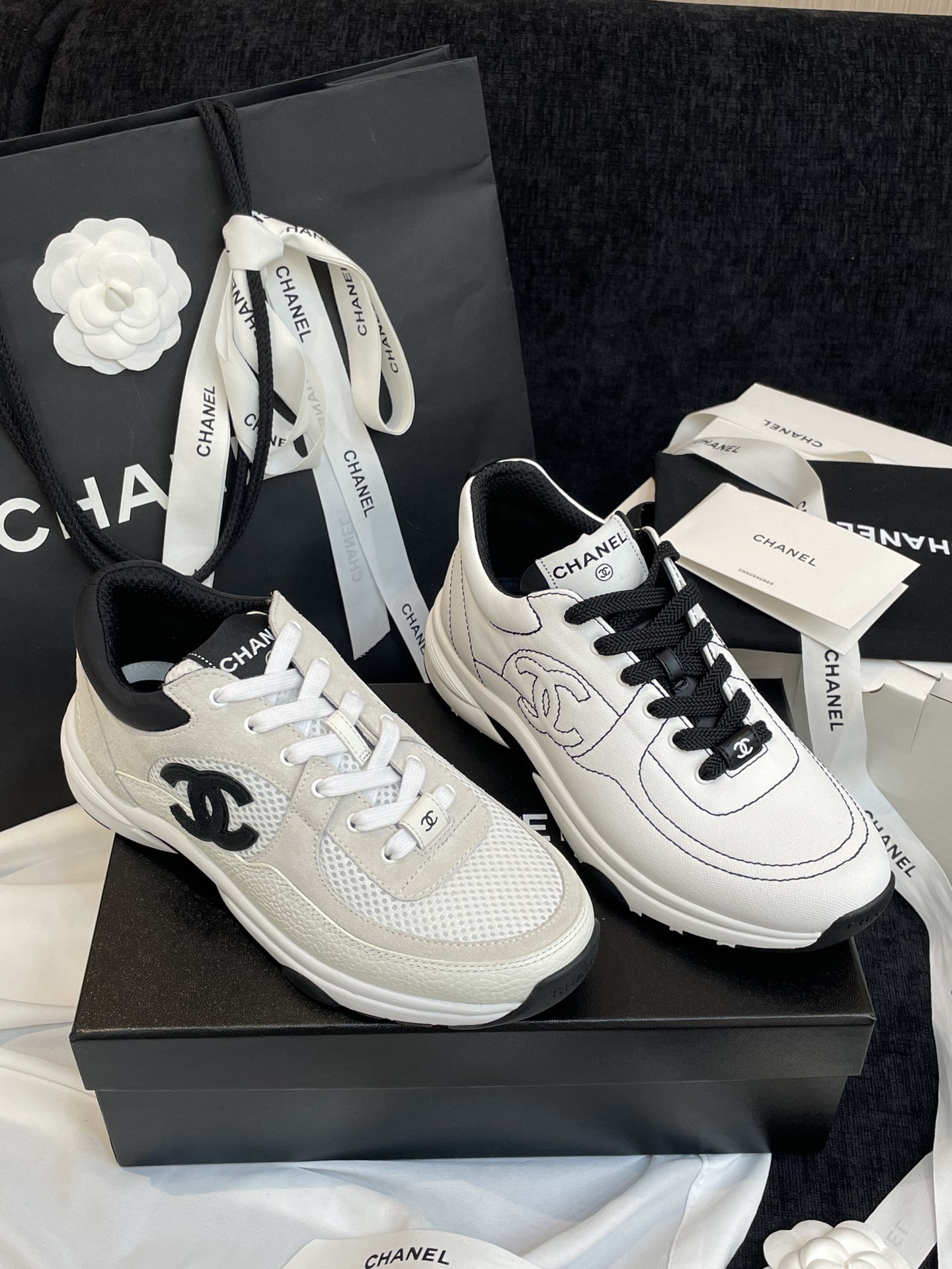 CHANEL кэжуал красоўкі рэтра высакародны выгляд ~ штодзённыя паездкі на працу універсальныя - топ-якасць