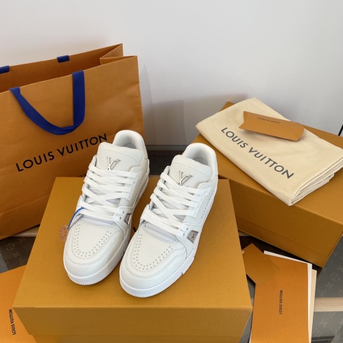 Louis Vuitton Trainer White Sneakers 2025 Rivet Accents, Designer Shoes 1 Louis Vuitton Trainer White Sneakers 2025 Rivet Accents, Designer Shoes