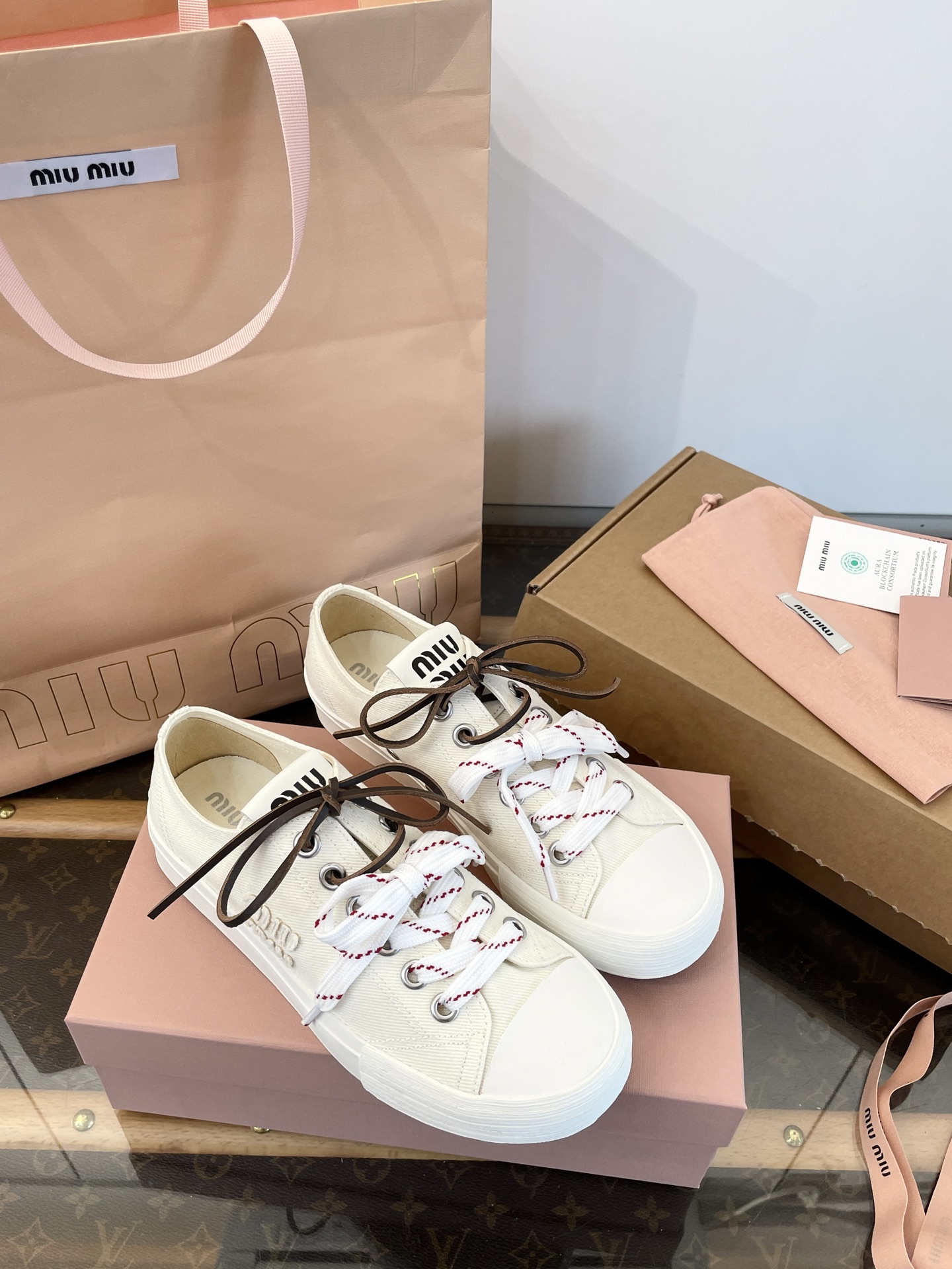 Miu Miu 2025 Lace-Up Canvas Sneakers with Diamond Socks 2 i1755018301794 5759 0 0