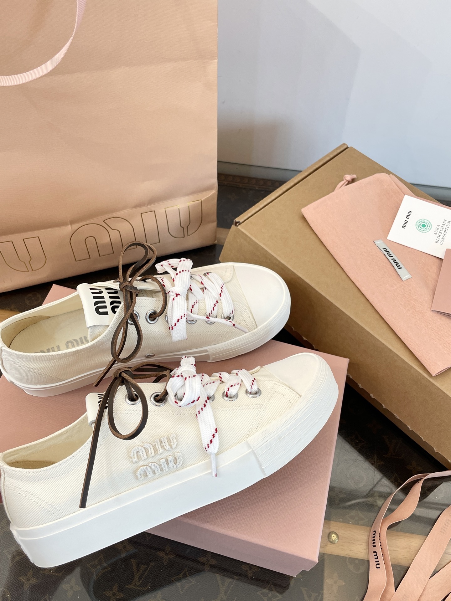 Miu Miu 2025 Lace-Up Canvas Sneakers with Diamond Socks 5 i1755018303594 8808 0 3