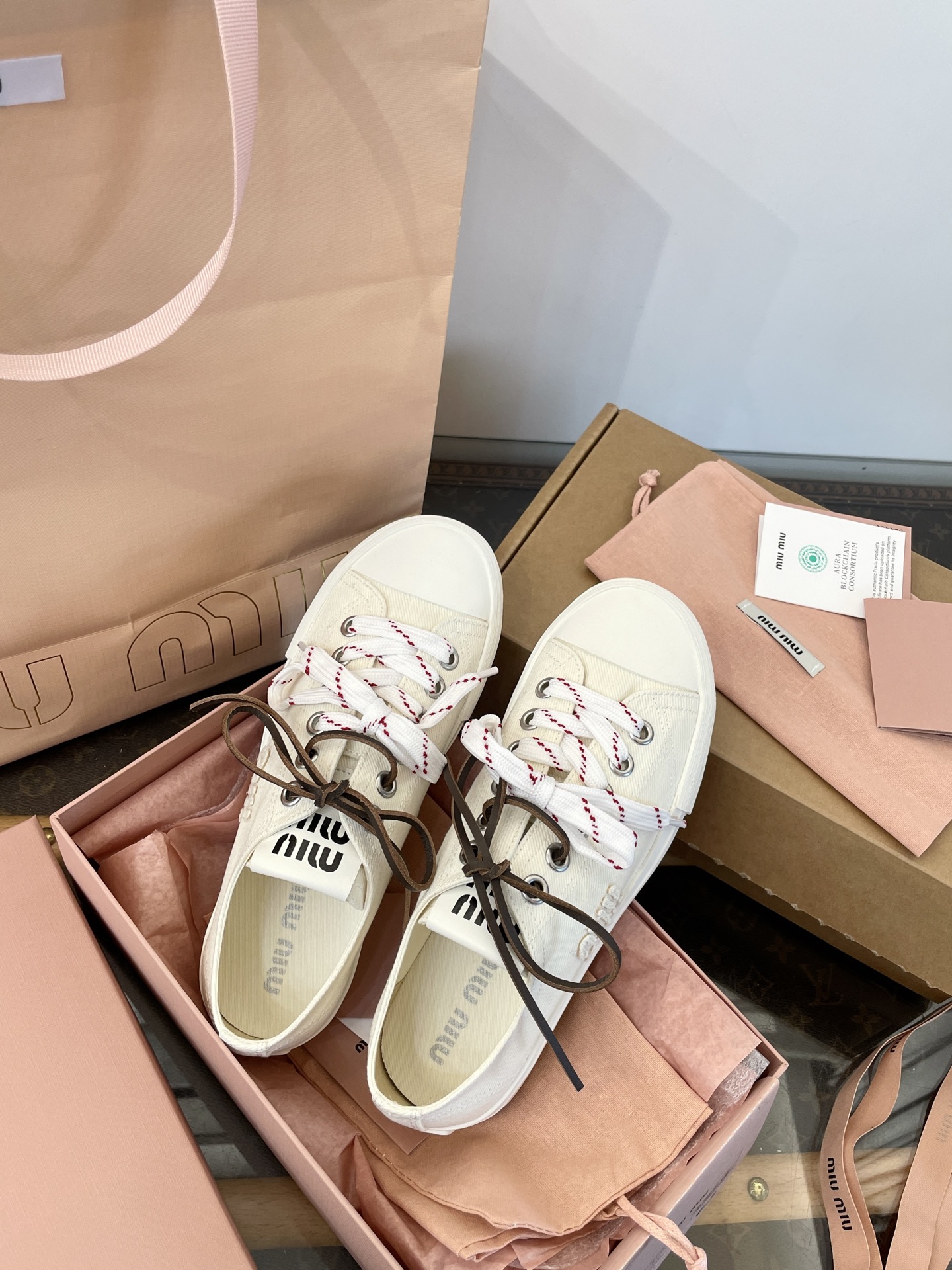 Miu Miu 2025 Lace-Up Canvas Sneakers with Diamond Socks 9 i1755018303624 8719 0 7