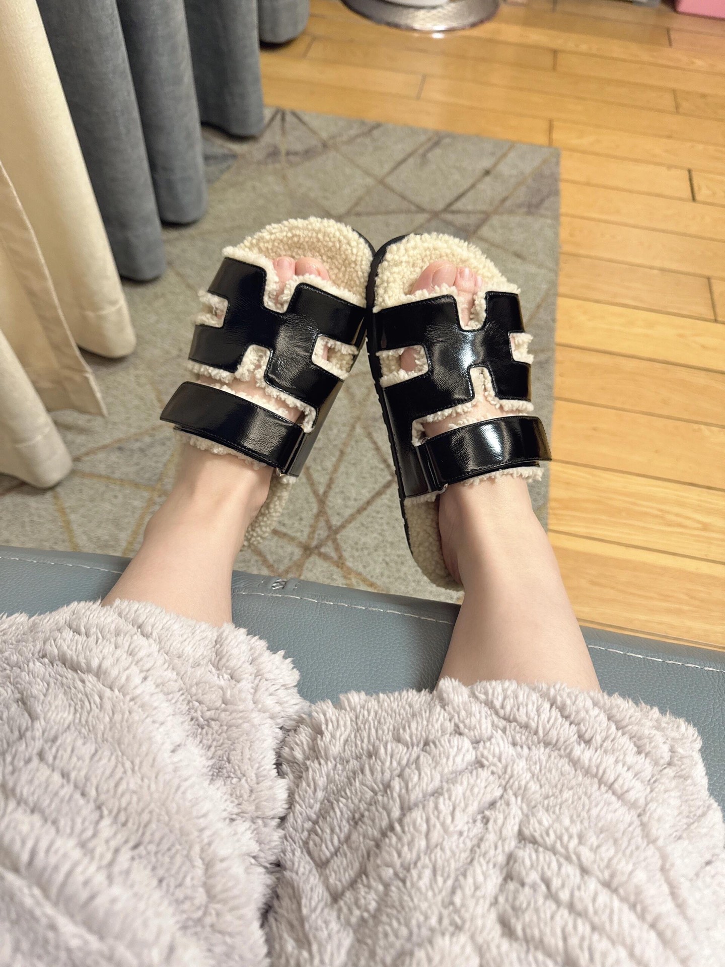 NO:545767,Happy moments of shoe control!  , fur shoes slippers19860909鞋控的幸福时刻！,毛毛鞋拖鞋,slippers,Women's Shoes