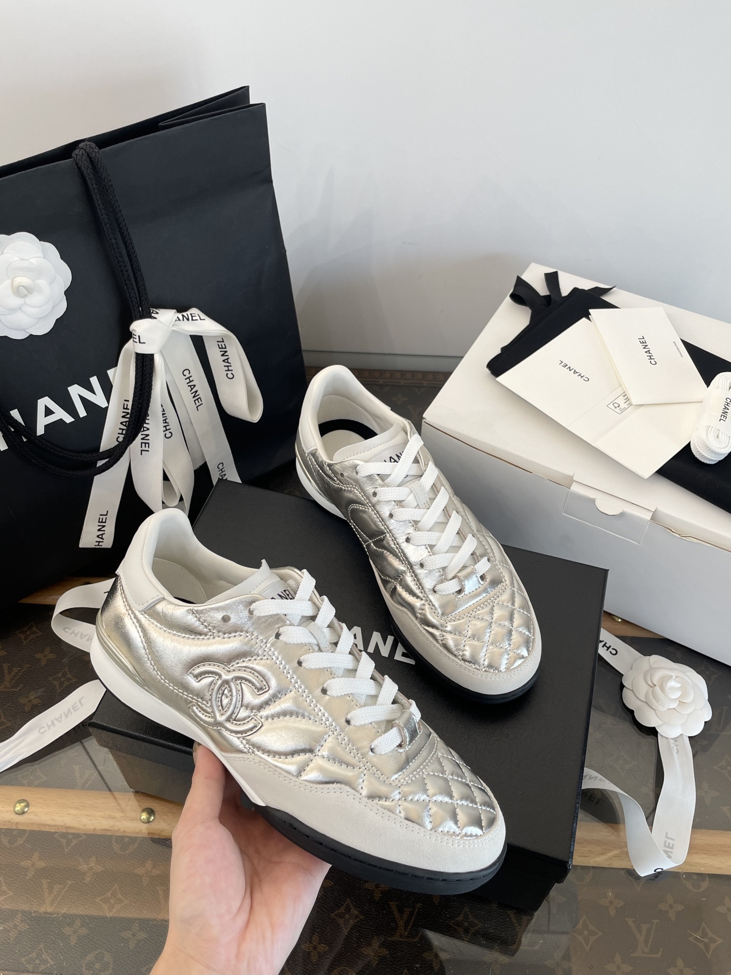 CHANEL кэжуал красоўкі рэтра высакародны выгляд ~ штодзённыя паездкі на працу універсальныя - топ-якасць