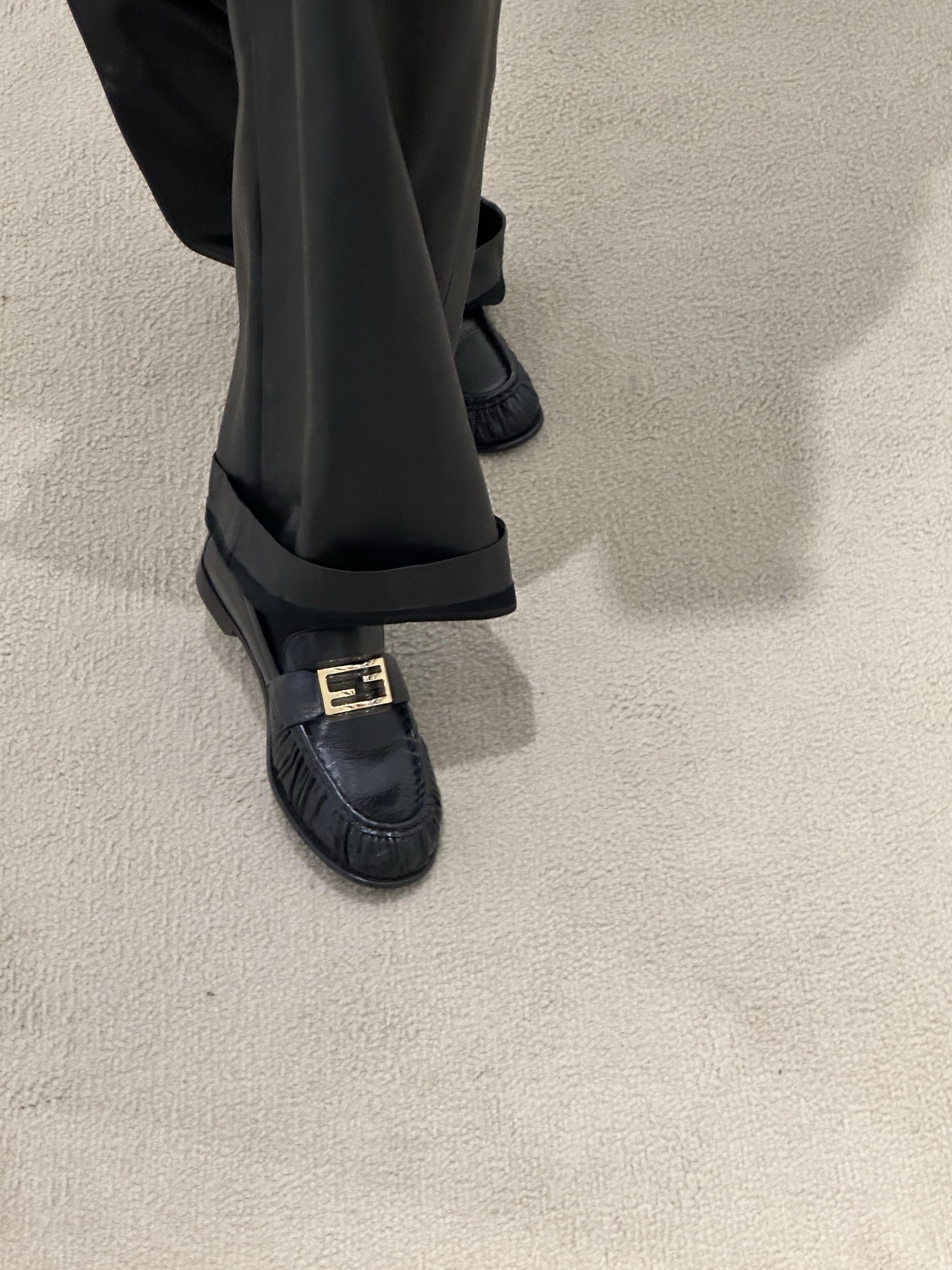 NO:694494,The pleated design is very high-end and very fashionable ~ old money style ~ full of relaxation, loafers and half slippers, loafers19860909褶皱设计很高级 很时髦～老钱风～松弛感十足,乐福鞋半拖,loafers,Women's Shoes