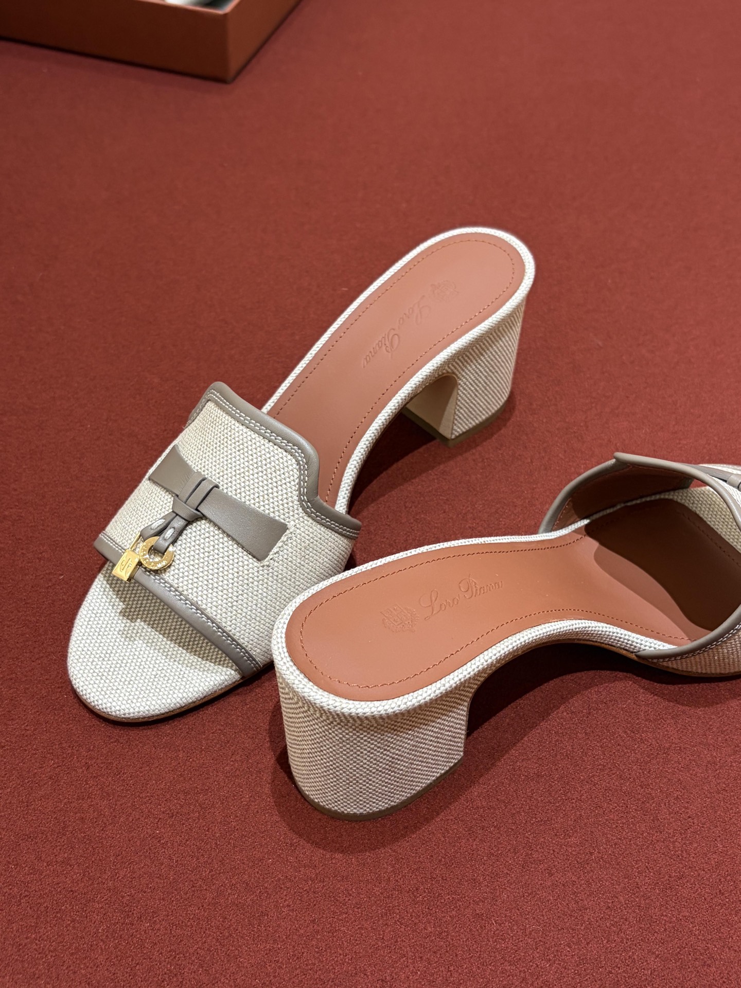 NO:888330,| Linen canvas. Thick-heeled slippers, slippers, slippers19860909| 亚麻帆布.粗跟拖鞋,拖鞋,slippers,Women's Shoes