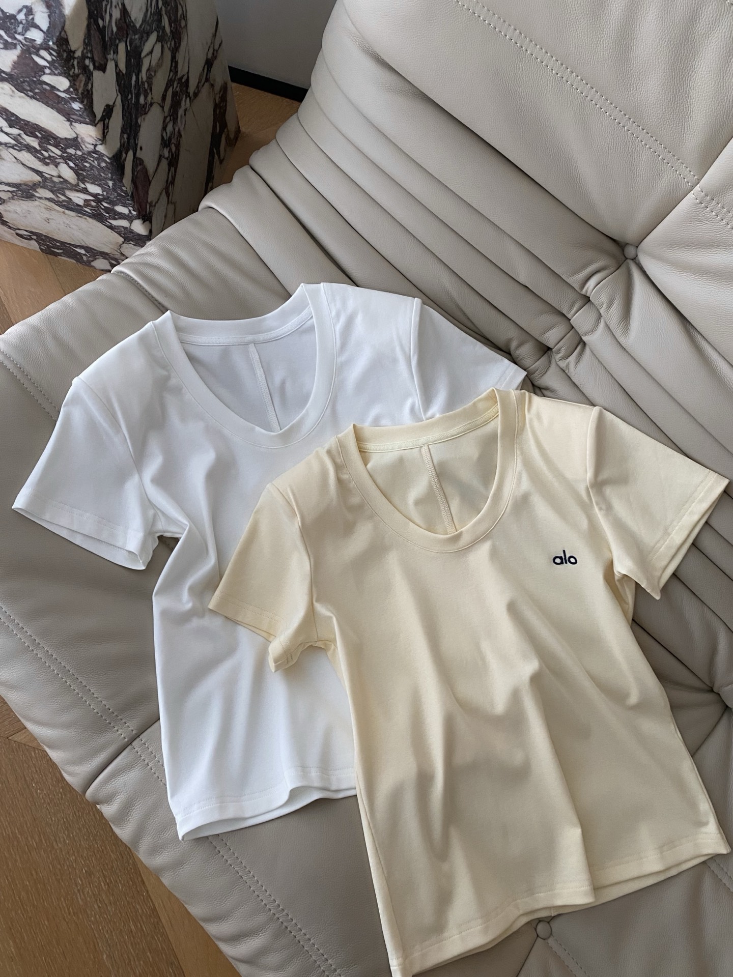Women's U-Neck Cotton T-Shirt - Casual, Basic, and Versatile Summer Top 2 i1747041798279 3631 0 0