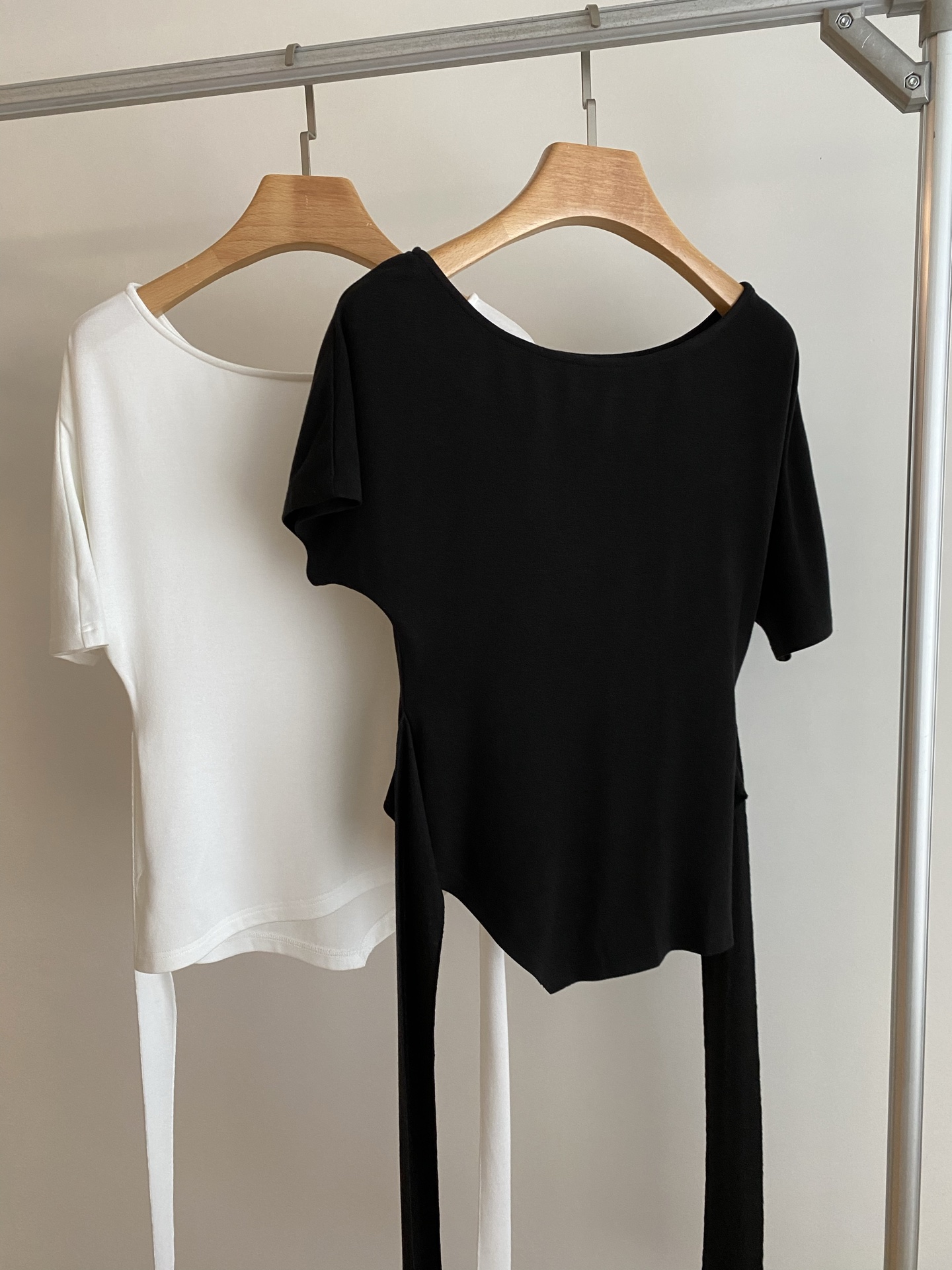 Stylish Women's Cotton One-Shoulder Tie T-Shirt - Comfortable & Trendy 7 i1747301407498 6244 0 5