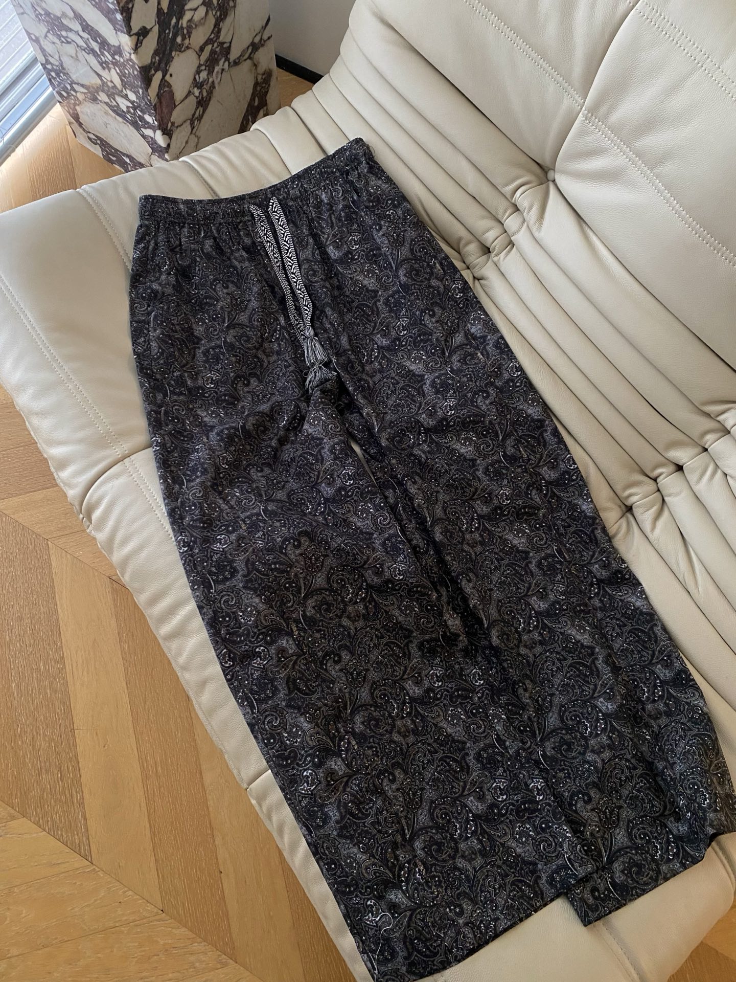 Vintage Floral Wide Leg Pants – 100% Cotton, Chic and Comfortable