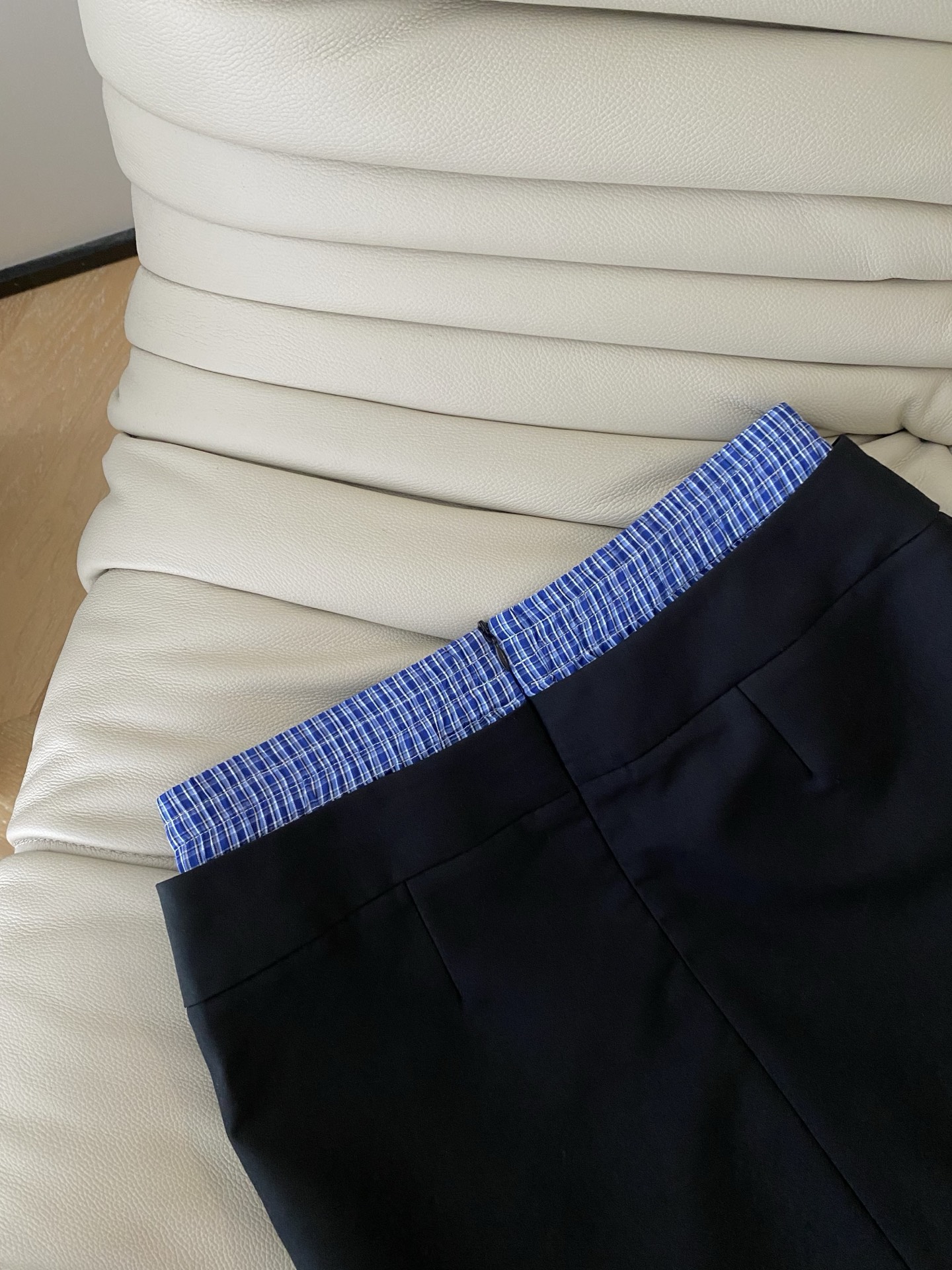 High Waist Grid Patchwork Mini Skirt, Slim Fit, Built-in Shorts 5 i1748336394037 3951 0 3