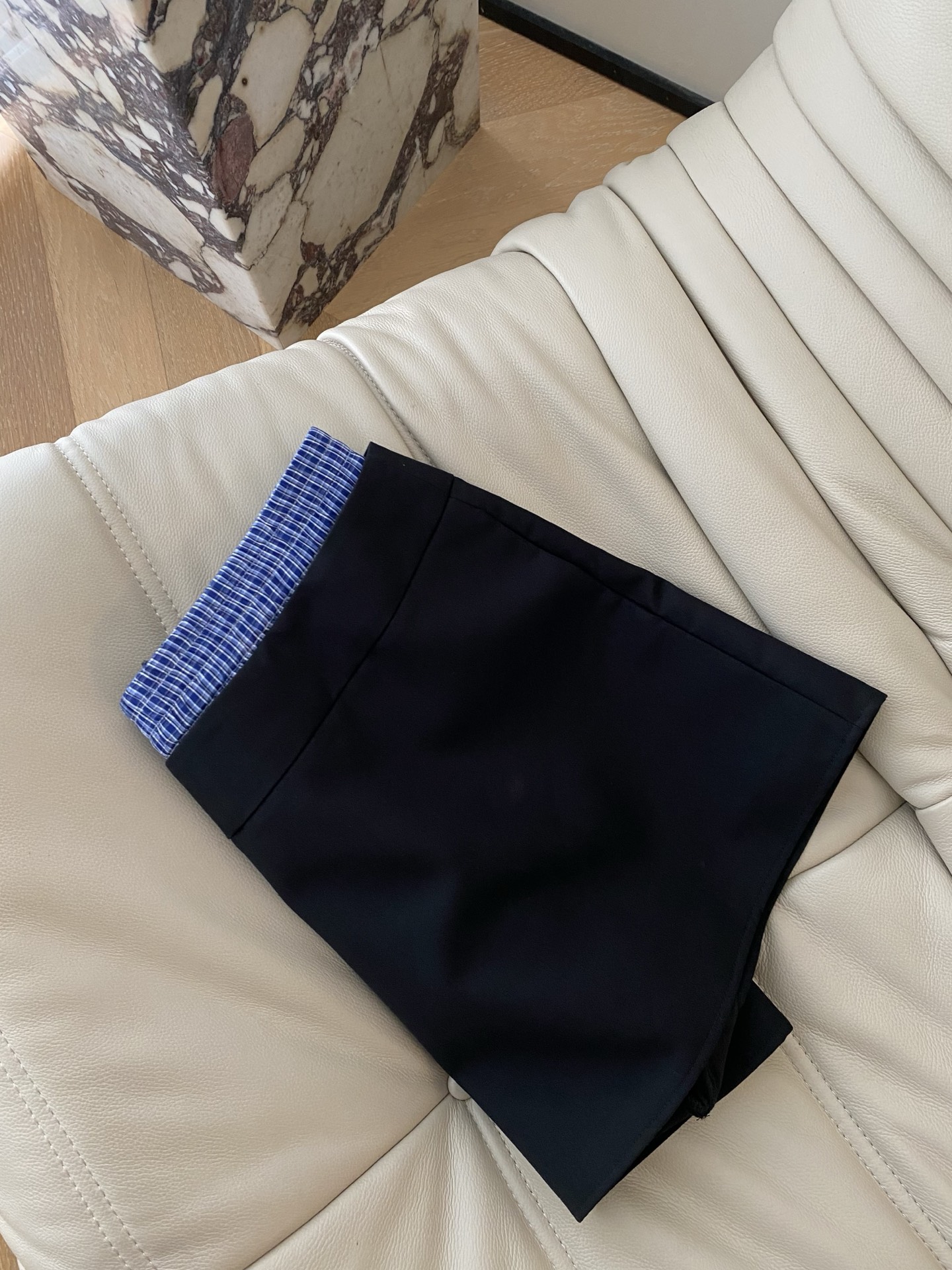 High Waist Grid Patchwork Mini Skirt, Slim Fit, Built-in Shorts 3 i1748336394037 4623 0 1