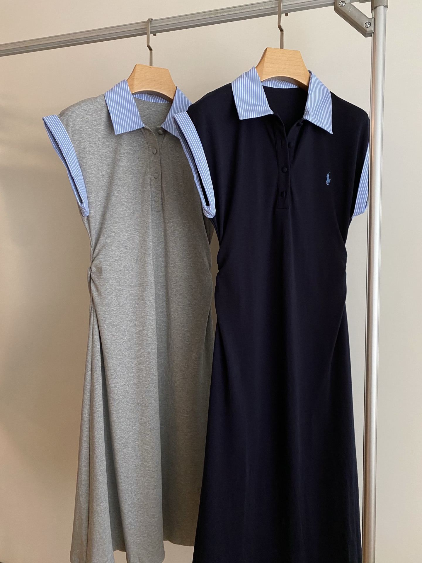 Striped Shoulder Cotton Midi Dress - Comfortable & Stylish Spring/Summer Wear 2 i1749457345226 8816 0 0