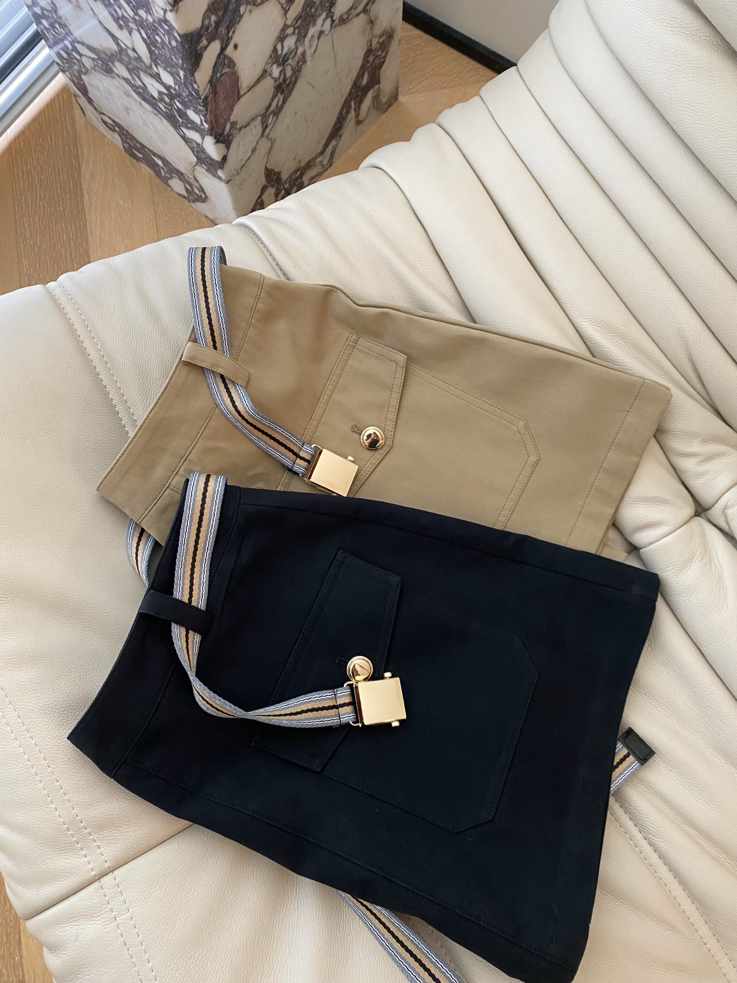 Retro Cargo Mini Skirt with Double Pockets - High Waist A-Line, Two Colors 5 i1749461274526 1316 0 3