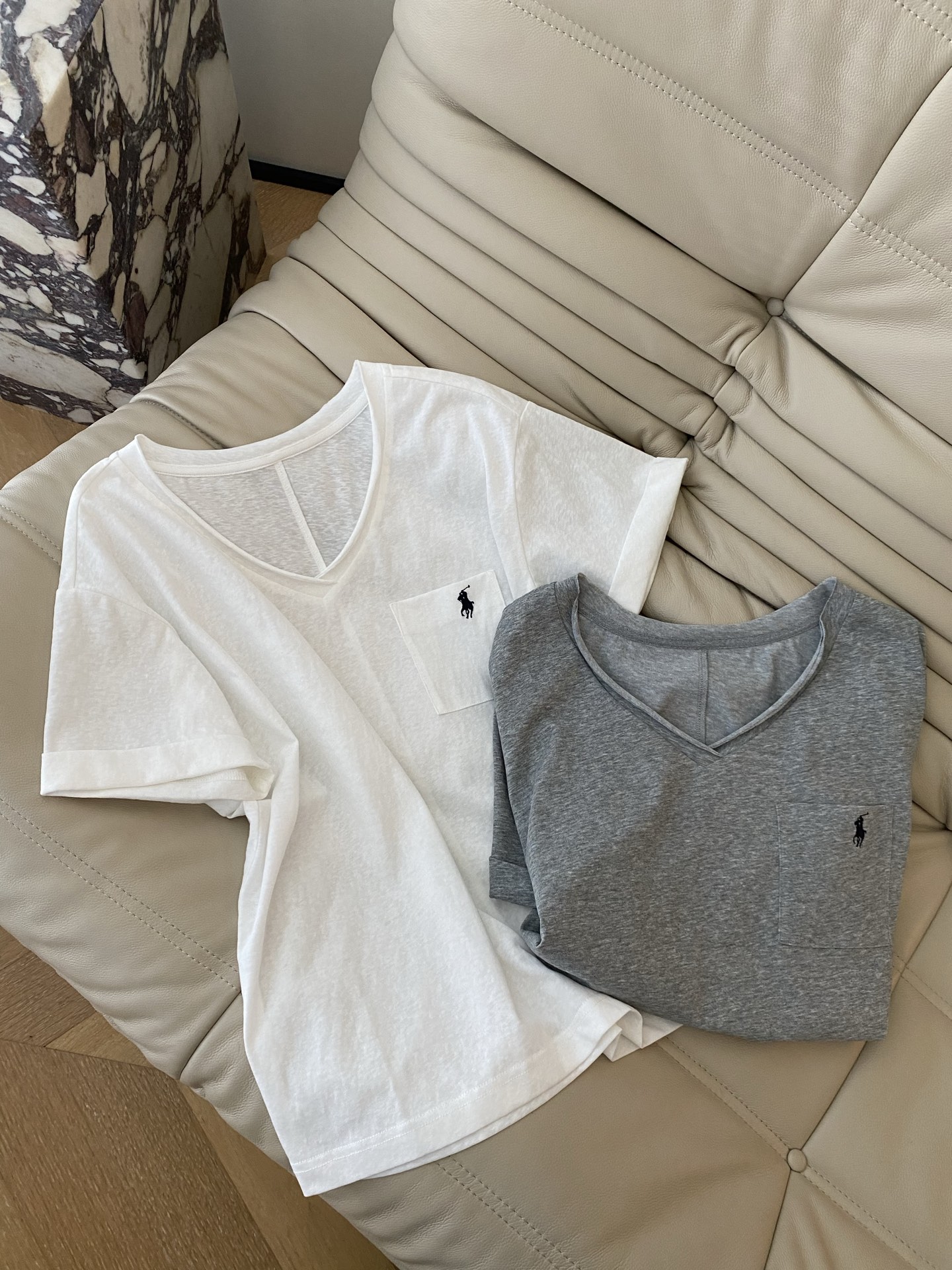 Embroidered V-Neck Cotton Blend T-Shirt - Relaxed Fit, Stylish and Comfy 2 i1749553025450 8737 0 0