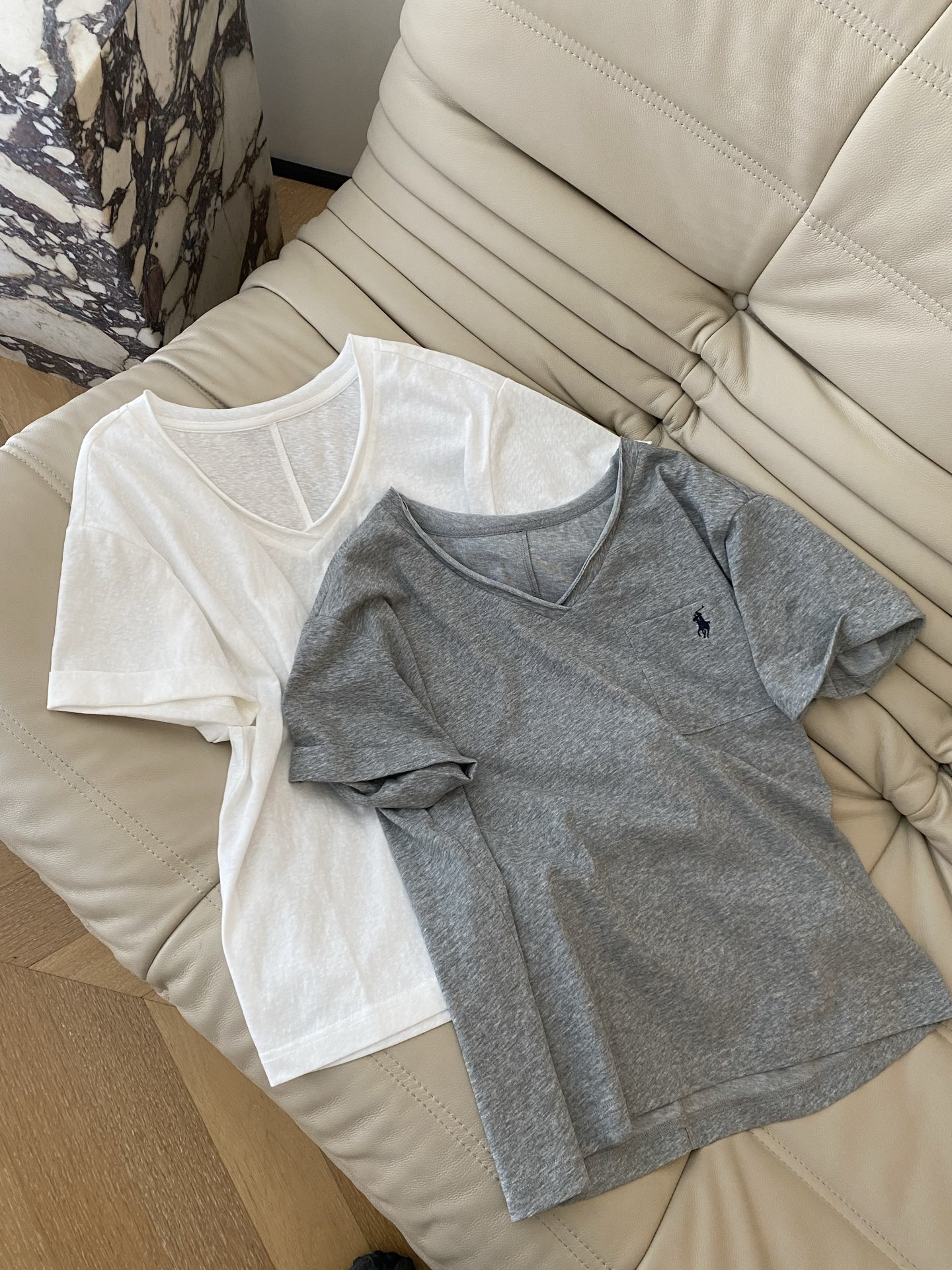 Embroidered V-Neck Cotton Blend T-Shirt - Relaxed Fit, Stylish and Comfy 3 i1749553027002 7715 0 1