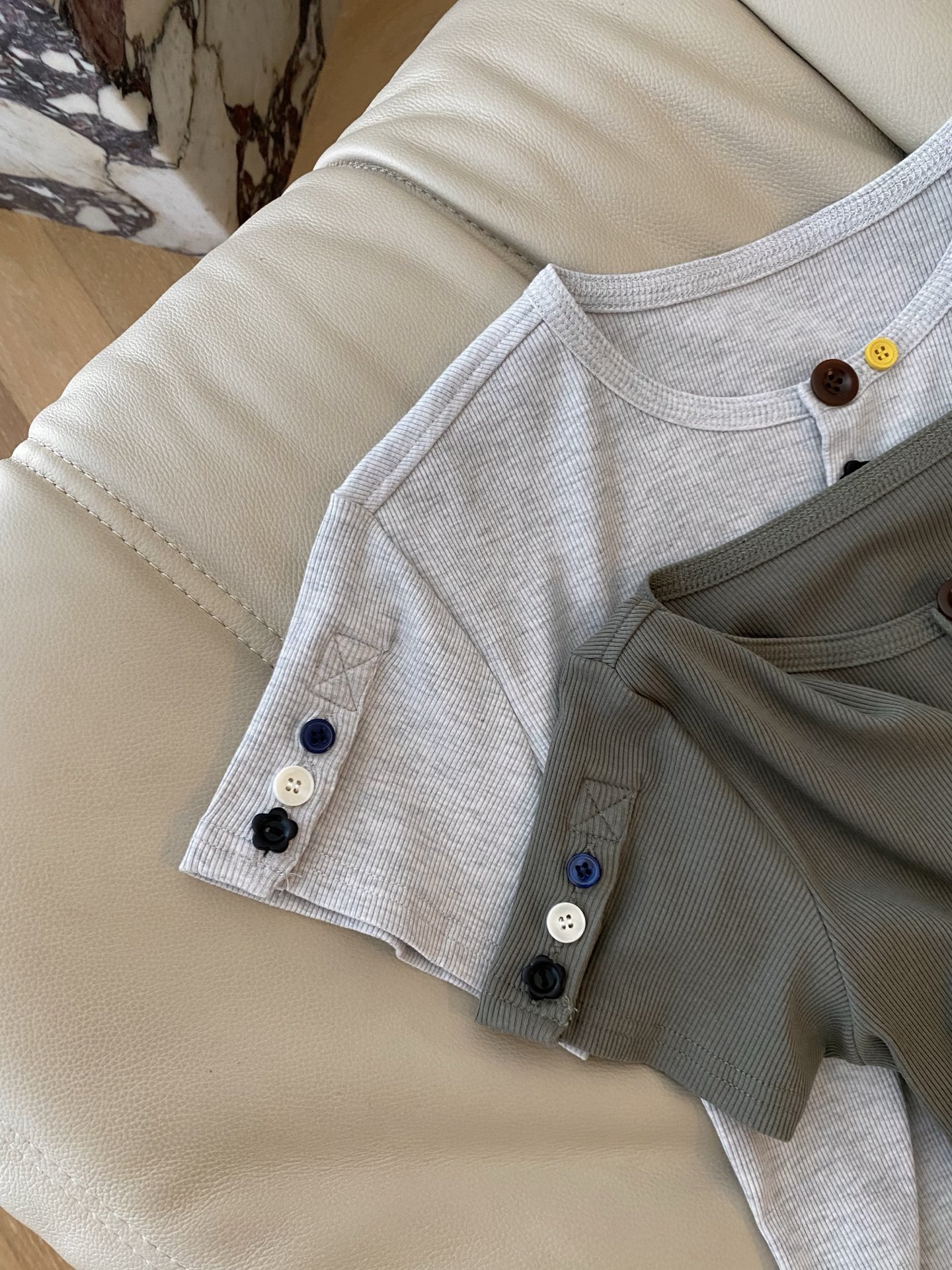 Women's Slim Fit Ribbed Knit Cardigan T-Shirt with Colorful Buttons 4 i1750673945925 2256 0 2