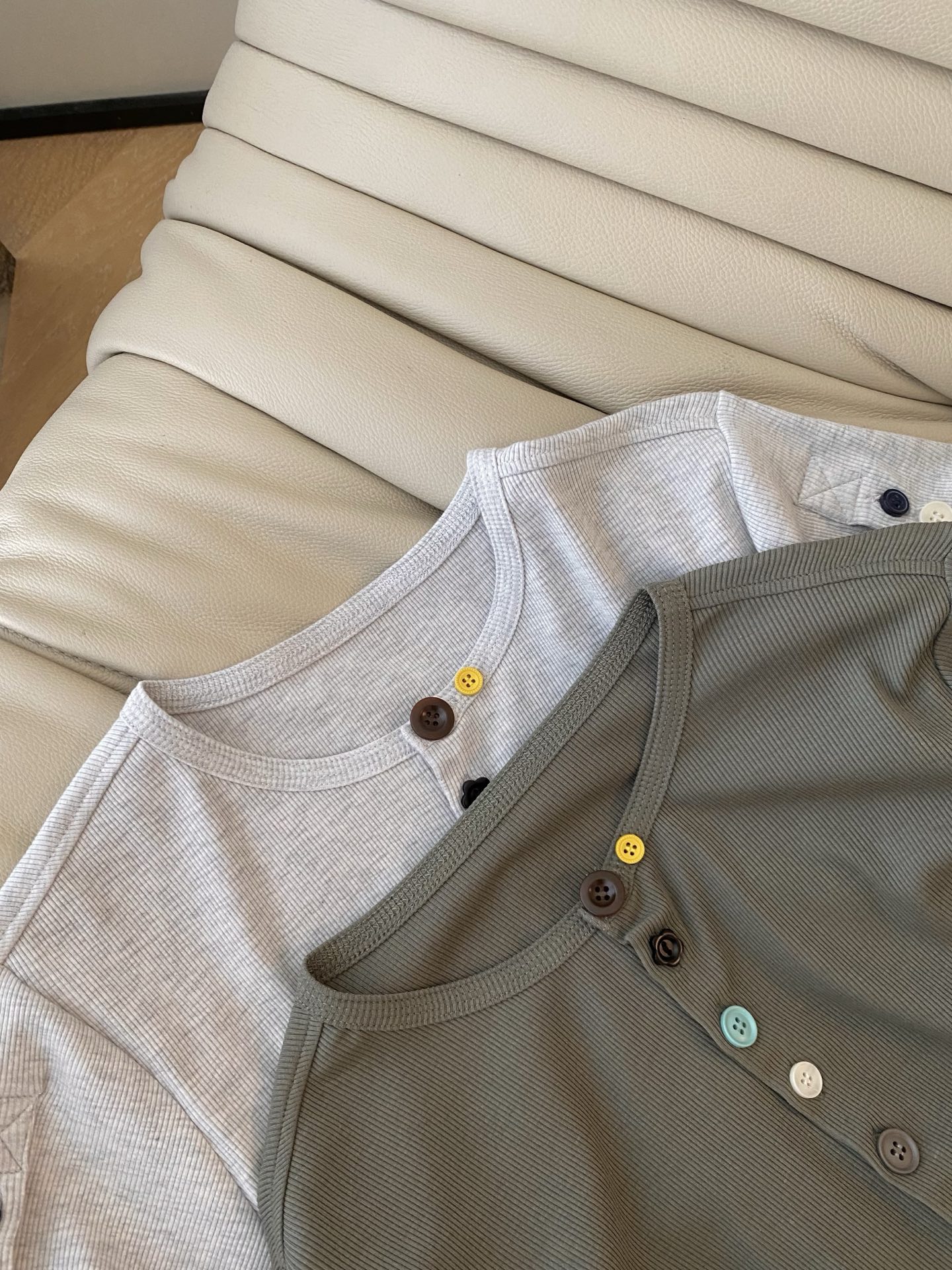 Women's Slim Fit Ribbed Knit Cardigan T-Shirt with Colorful Buttons 3 i1750673948798 4572 0 1