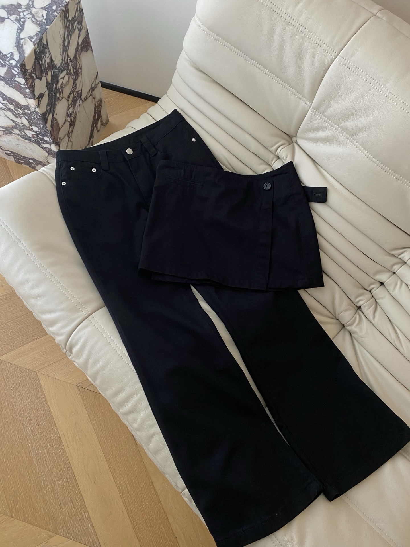 High Waist Flare Jeans Two-Piece Set with Layered Detail - Slim Fit 2 i1755315782301 3326 0 0