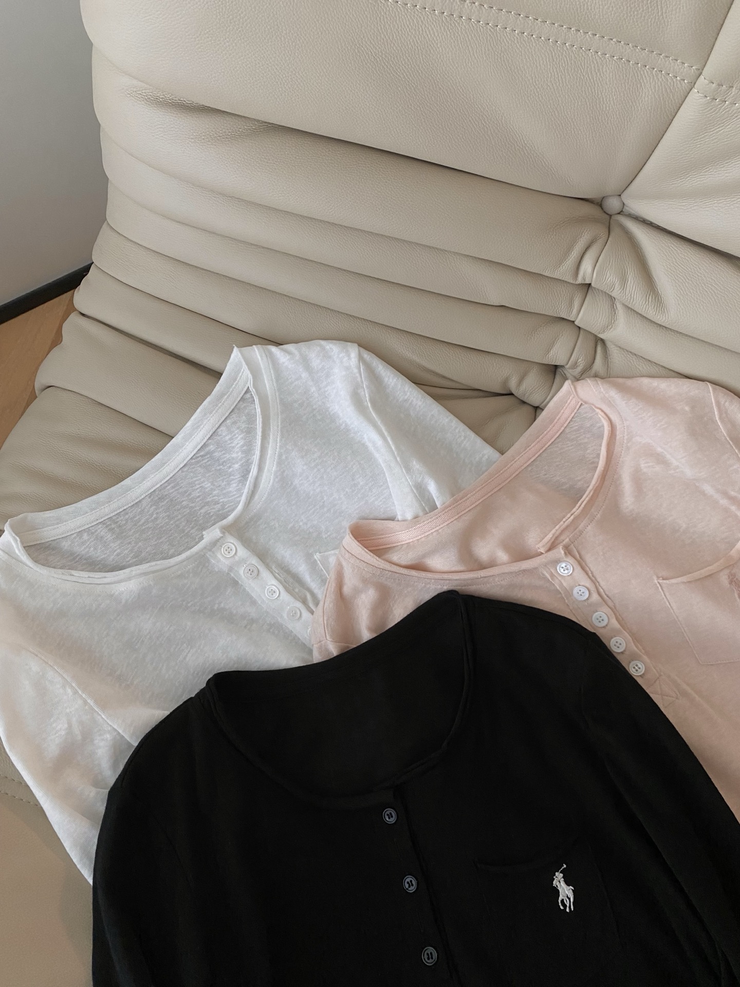 Vintage Polo Round Neck Casual Top - Cotton Blend, Pocket Design, Rolled Cuffs 4 i1755603422505 9059 0 2